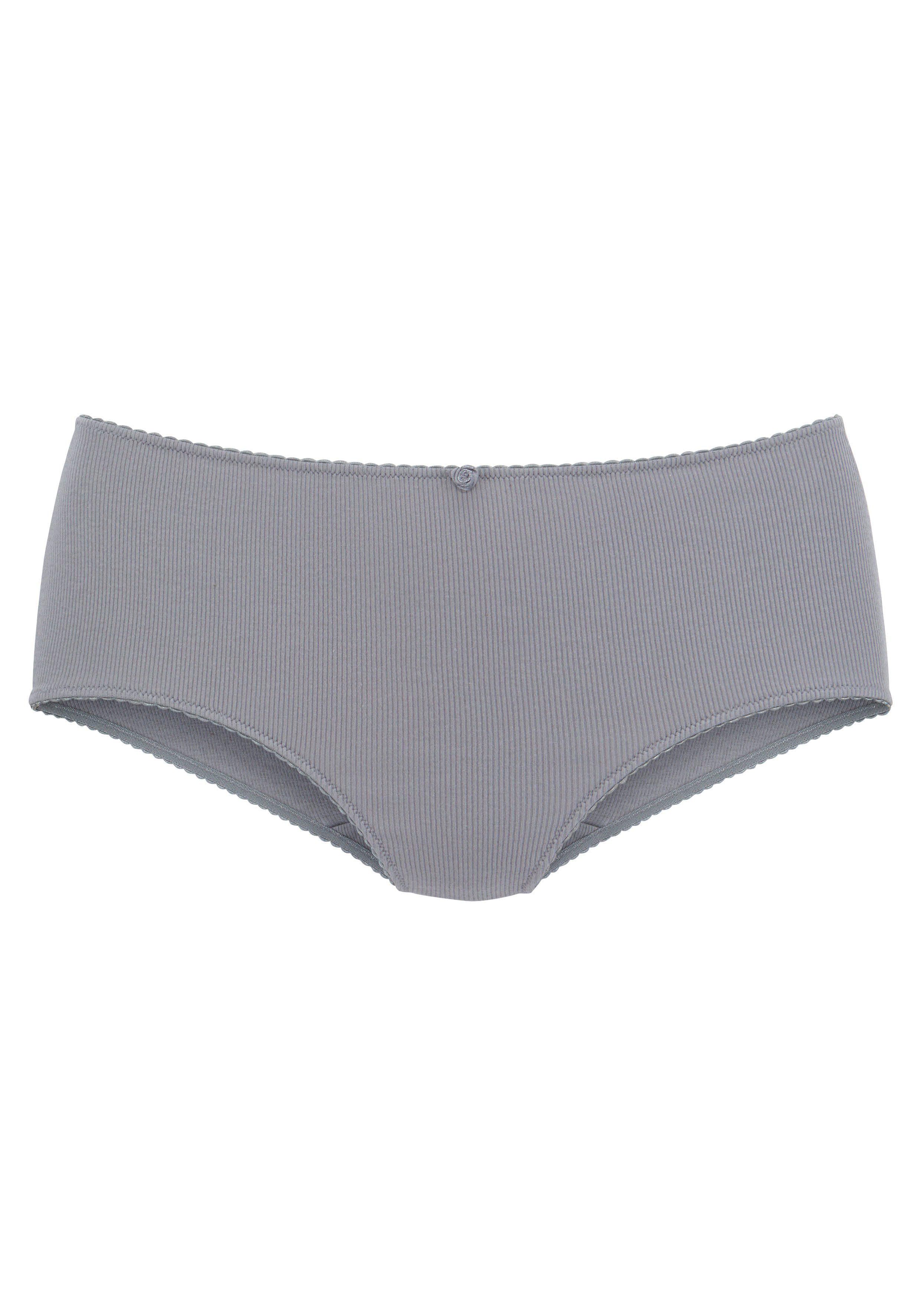 Vivance Tailleslip van zachte en elastische ribstof, met delicate roosjes vooraan (3 stuks)