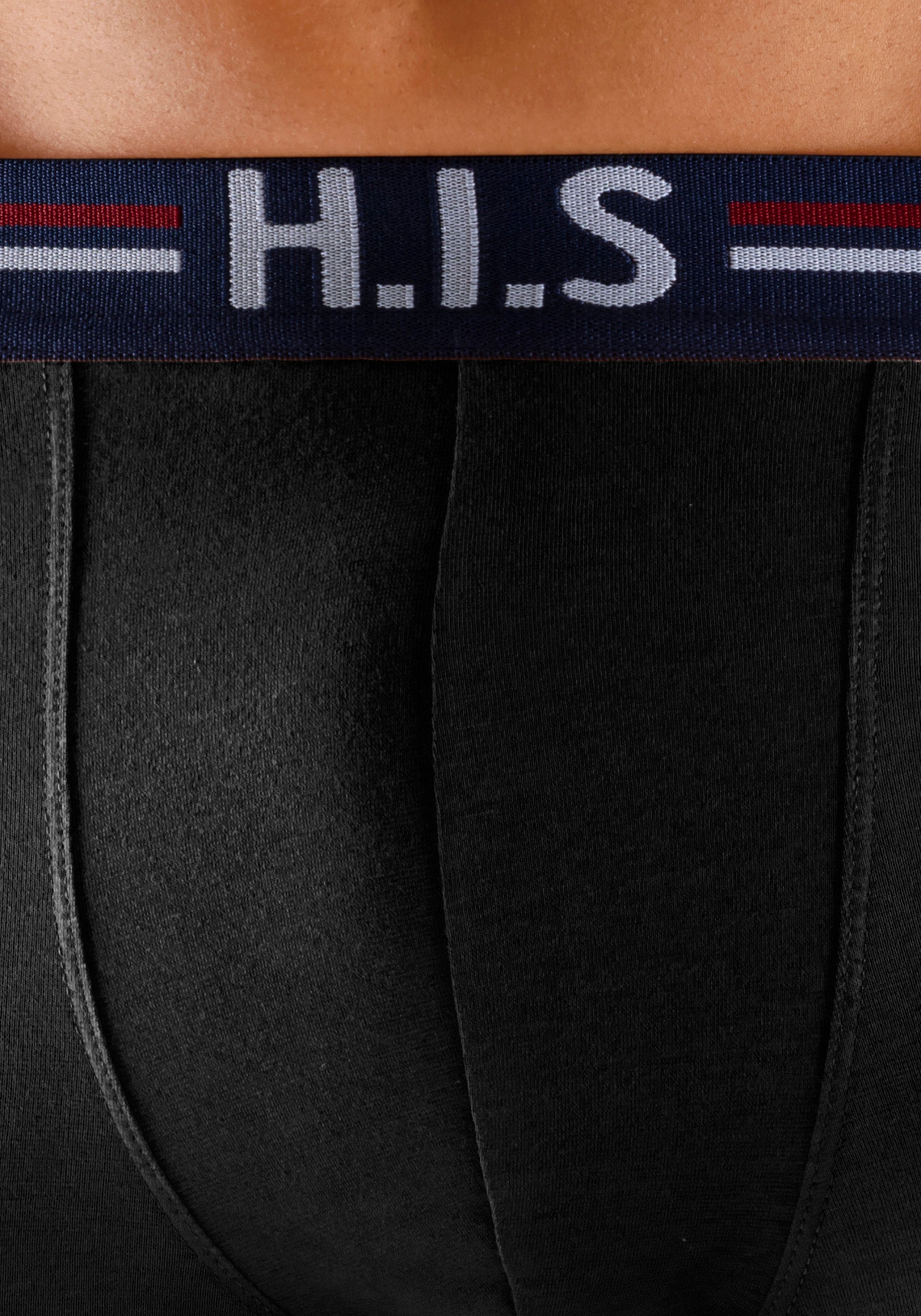 H.I.S Hipster strak zittende boxershorts met strepen van katoenmix (set, 5 stuks)