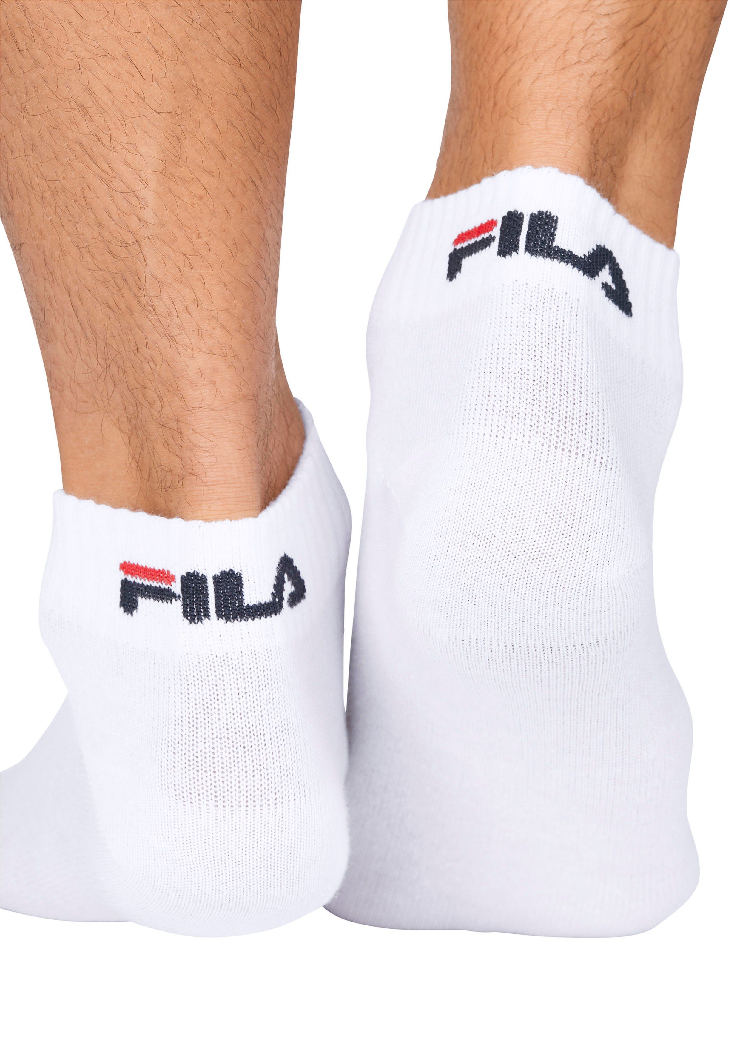 Fila Korte sokken UNISEX INVISIBLE PLAIN SOCKS Katoenmengsel, ribboorden, platte teennaad (6 paar, Set van 6)