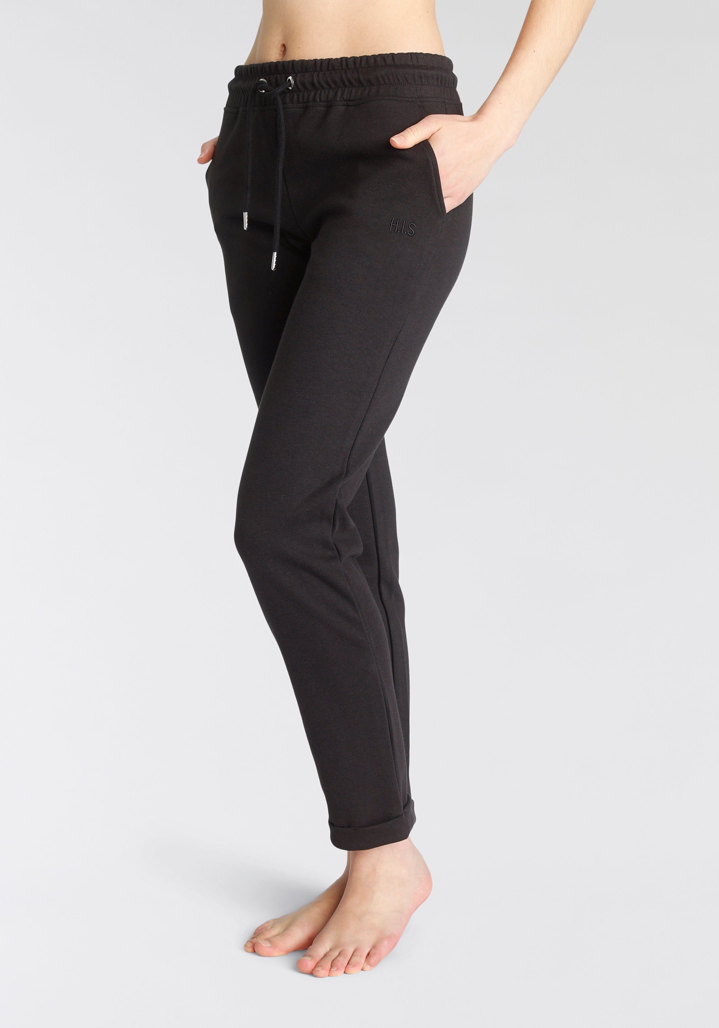H.I.S Sweatbroek / relaxbroek / sweatbroek Slipbroek met kleine omslag aan de zoom, loungewear