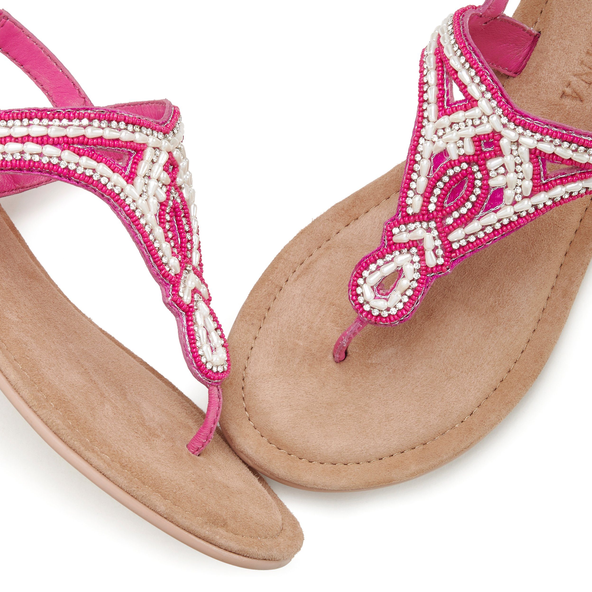 Lascana Teenslippers Sandaal, pantoletten bezet met parels en steentjes