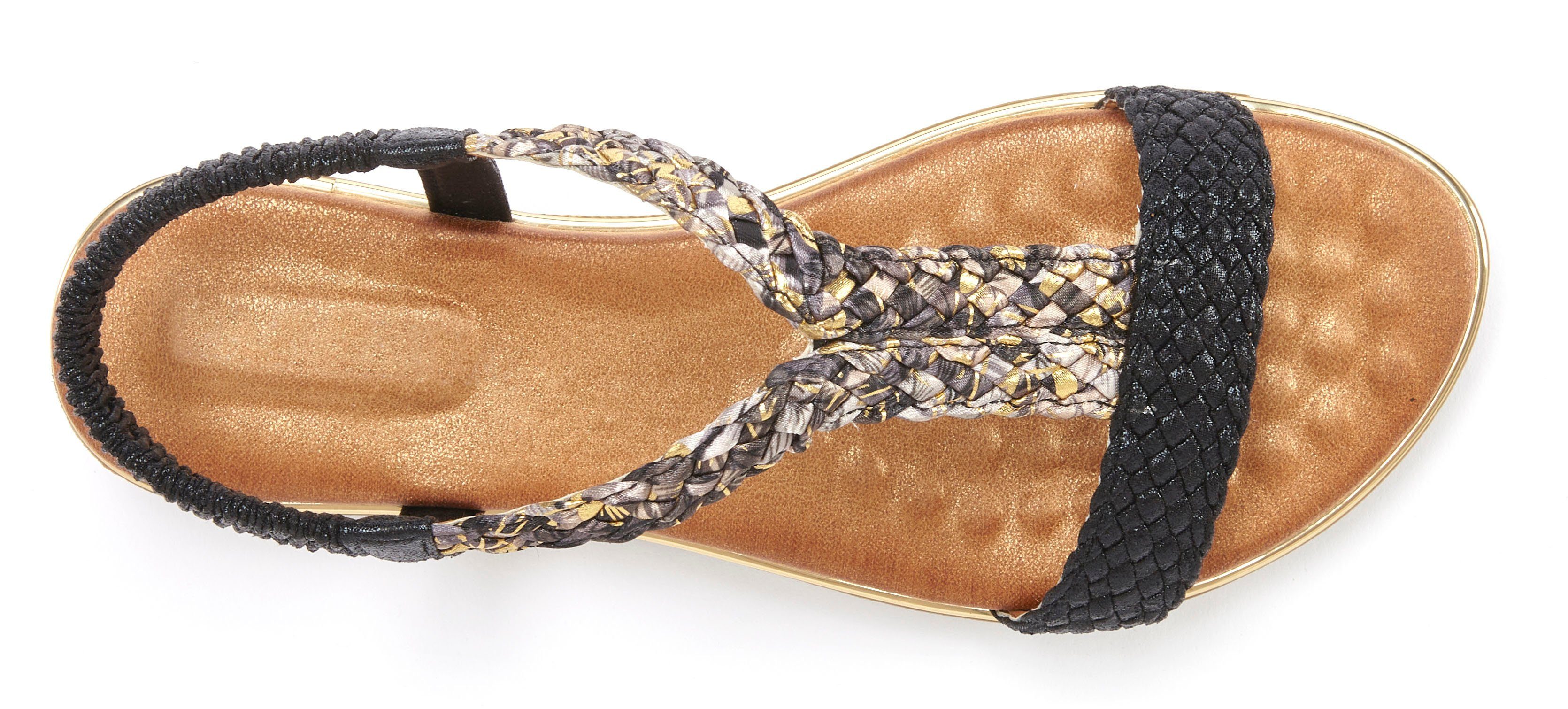 Vivance Sandalen Zomerschoen Sandalette, zomerschoen met gevlochten banden en zachte voetbed
