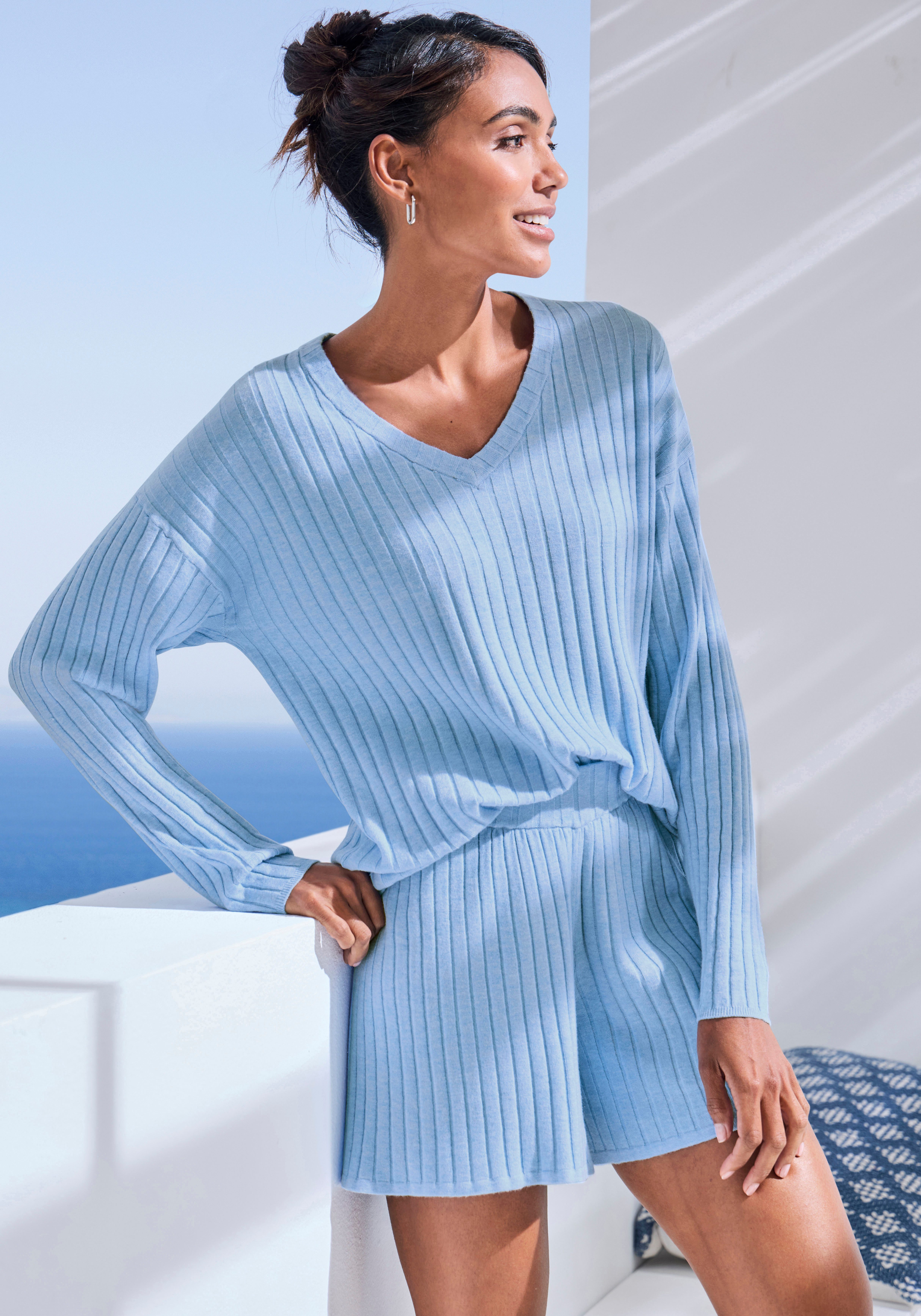 French Connection Gebreide trui met v-hals, loungewear