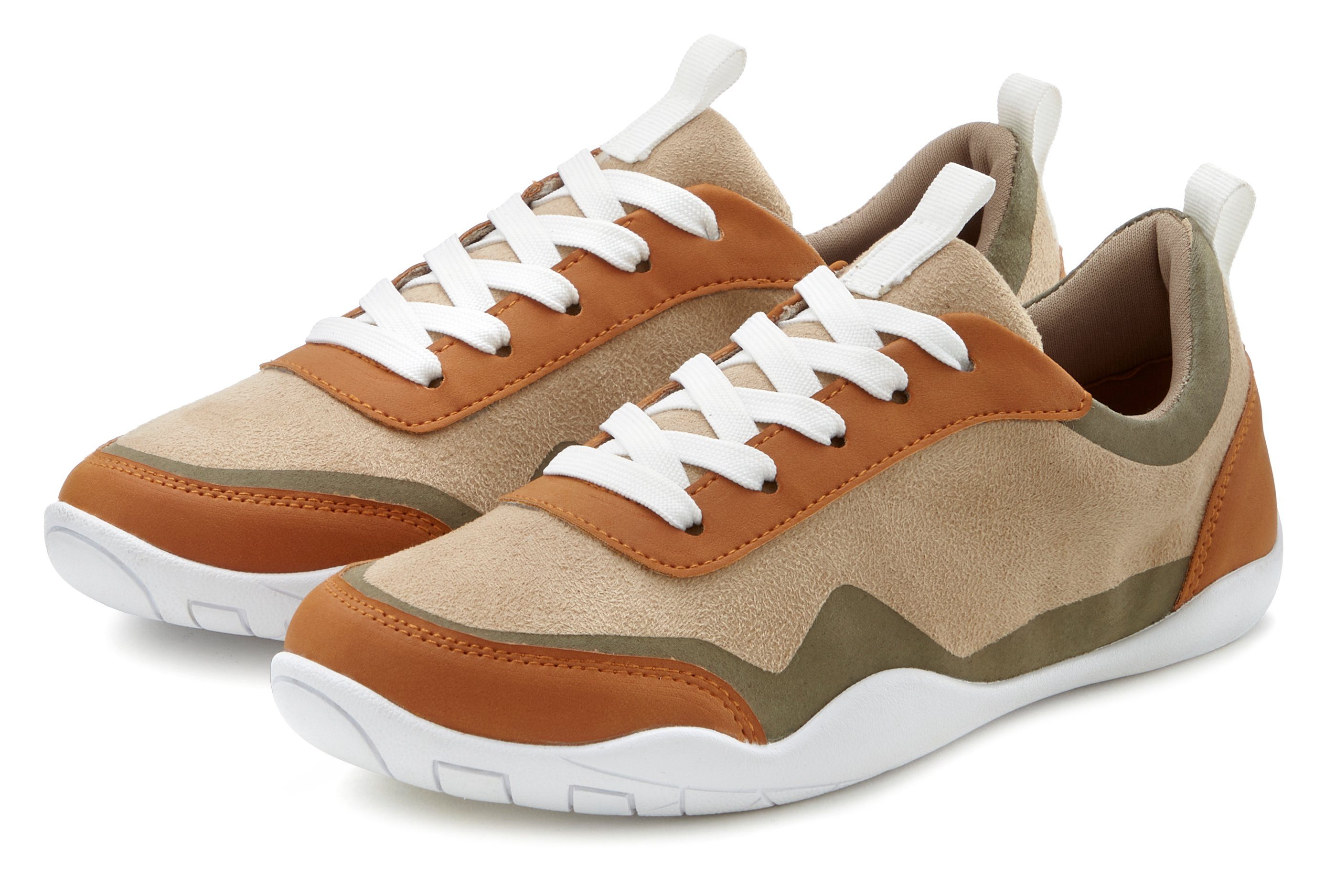 Lascana Sneakers superlicht, ultradunne zool, veterschoen, vrijetijdsschoen vegan