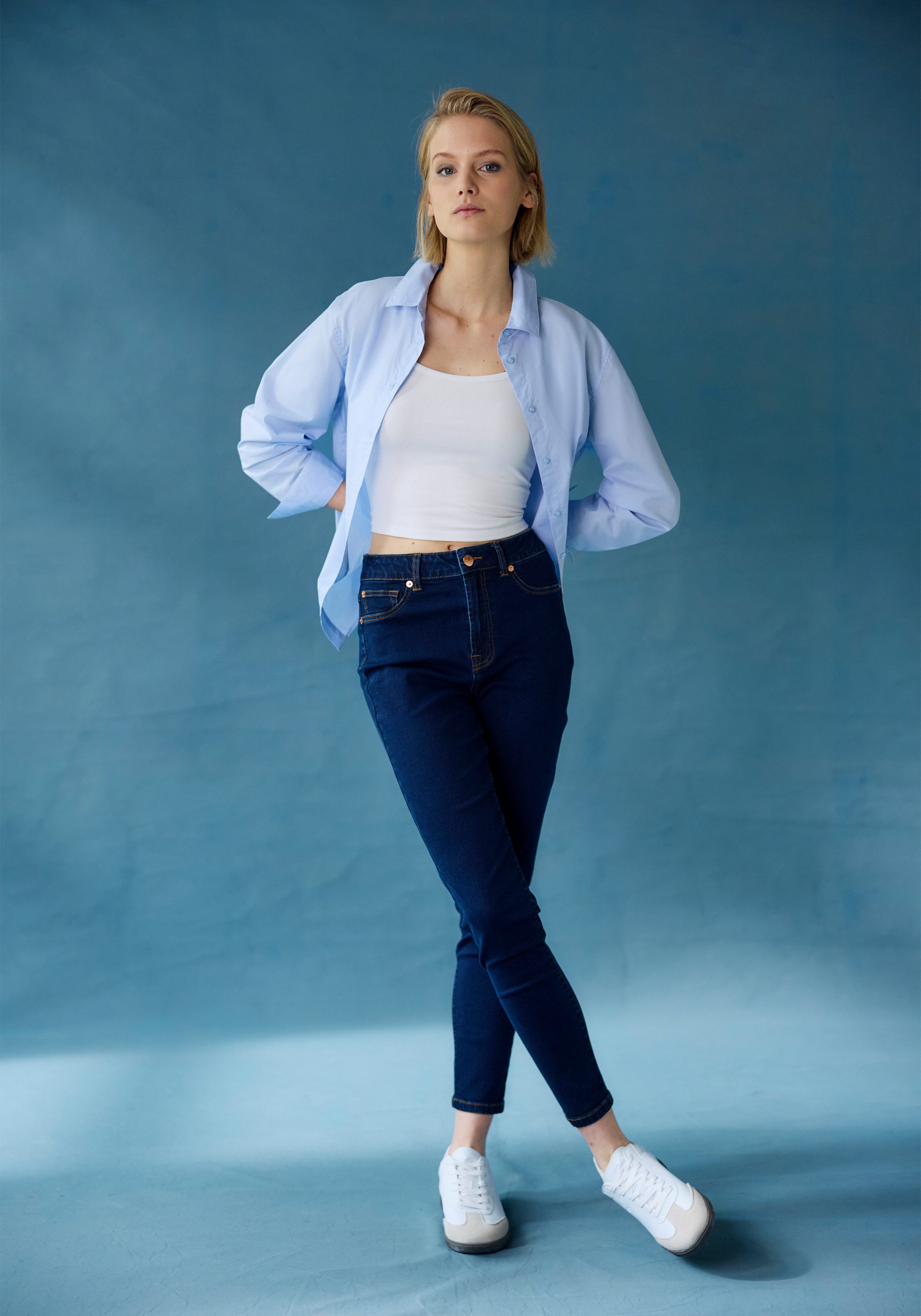 Lascana Overhemdblouse achter langer gesneden, damesblouse van katoen, klassiek-elegant