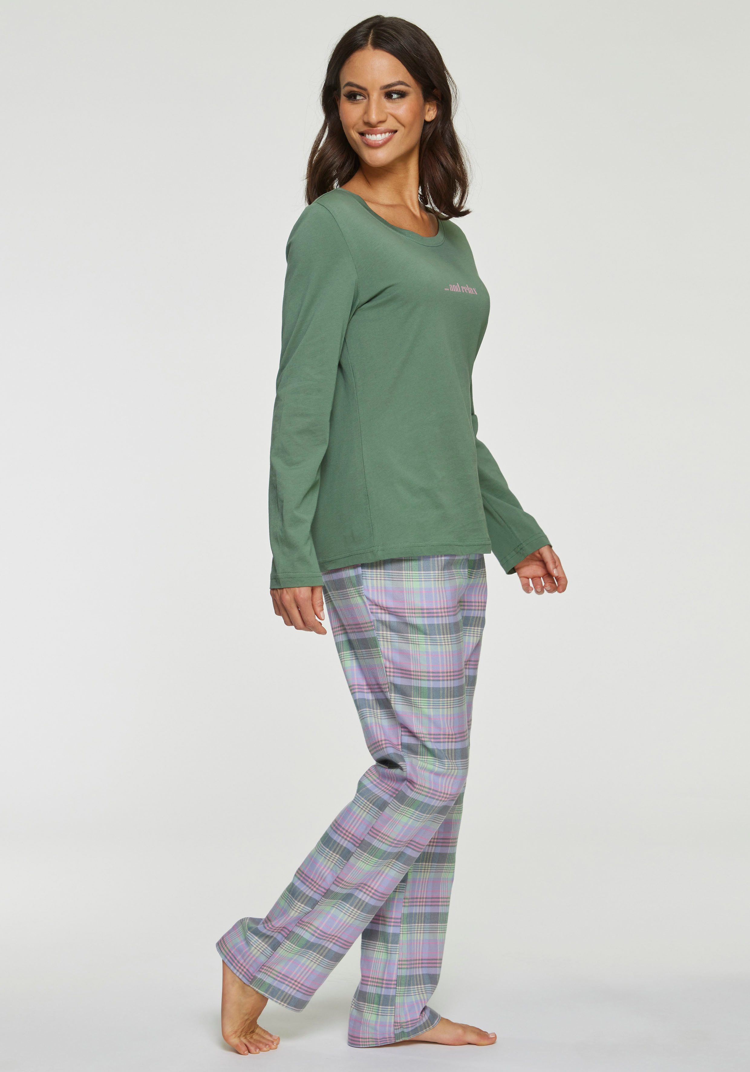 Vivance Dreams Pyjama van knuffelzacht flanel (2-delig)