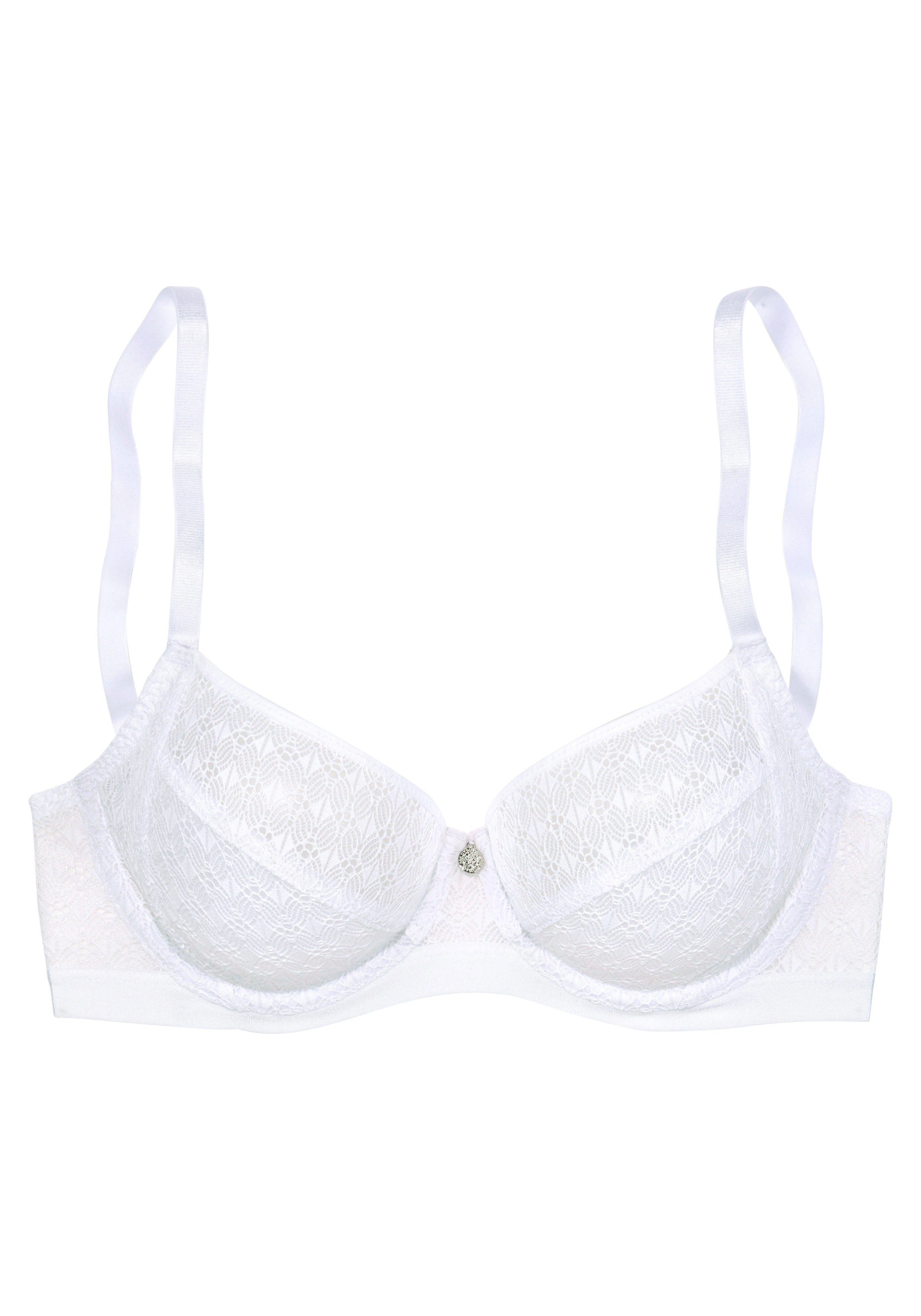Lascana Beugel-bh Tilda met modieus kant en metalen accessoire, lingerie