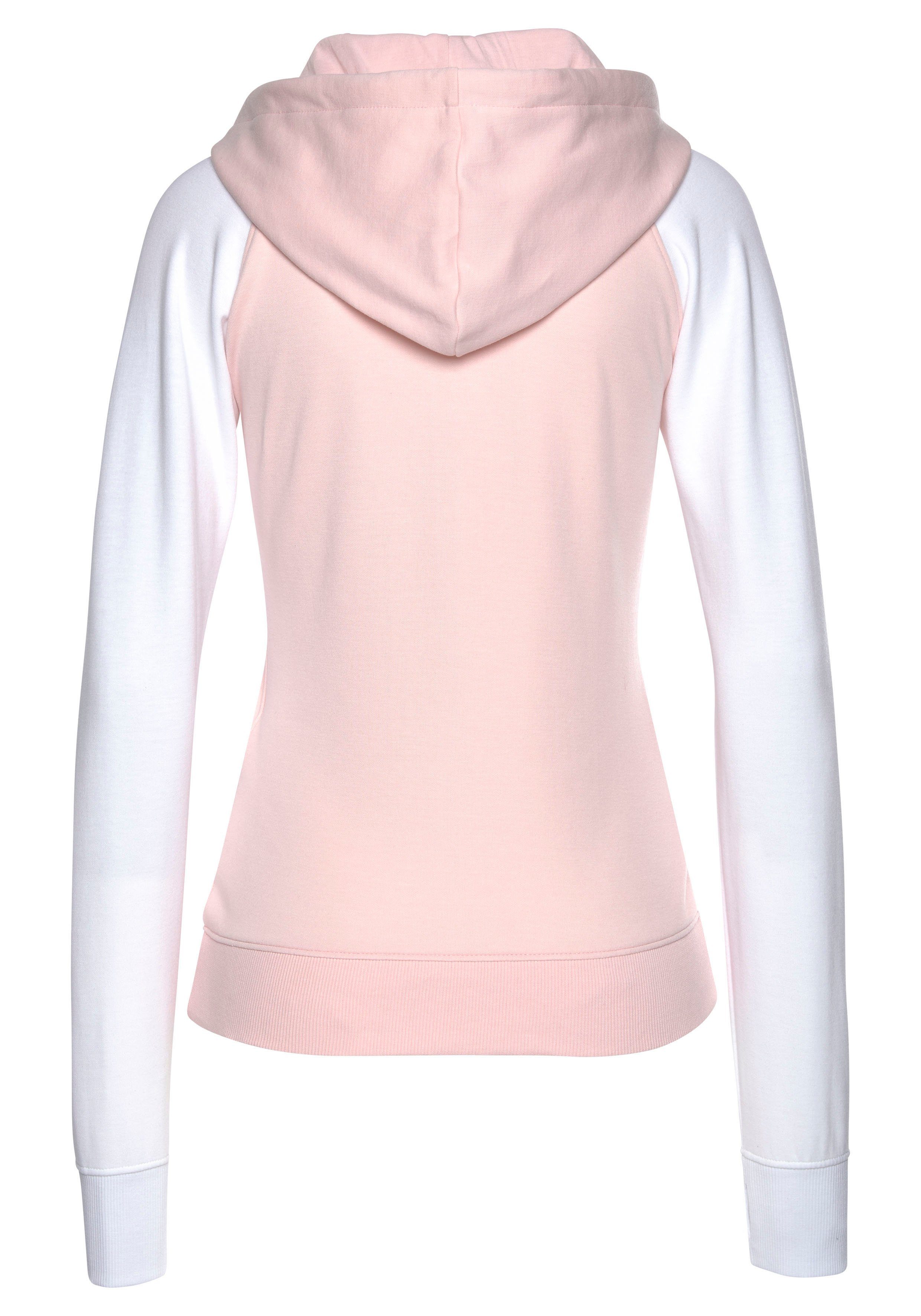 Bench. Loungewear Capuchonsweatvest met kleurafgebakende mouwen, loungepak