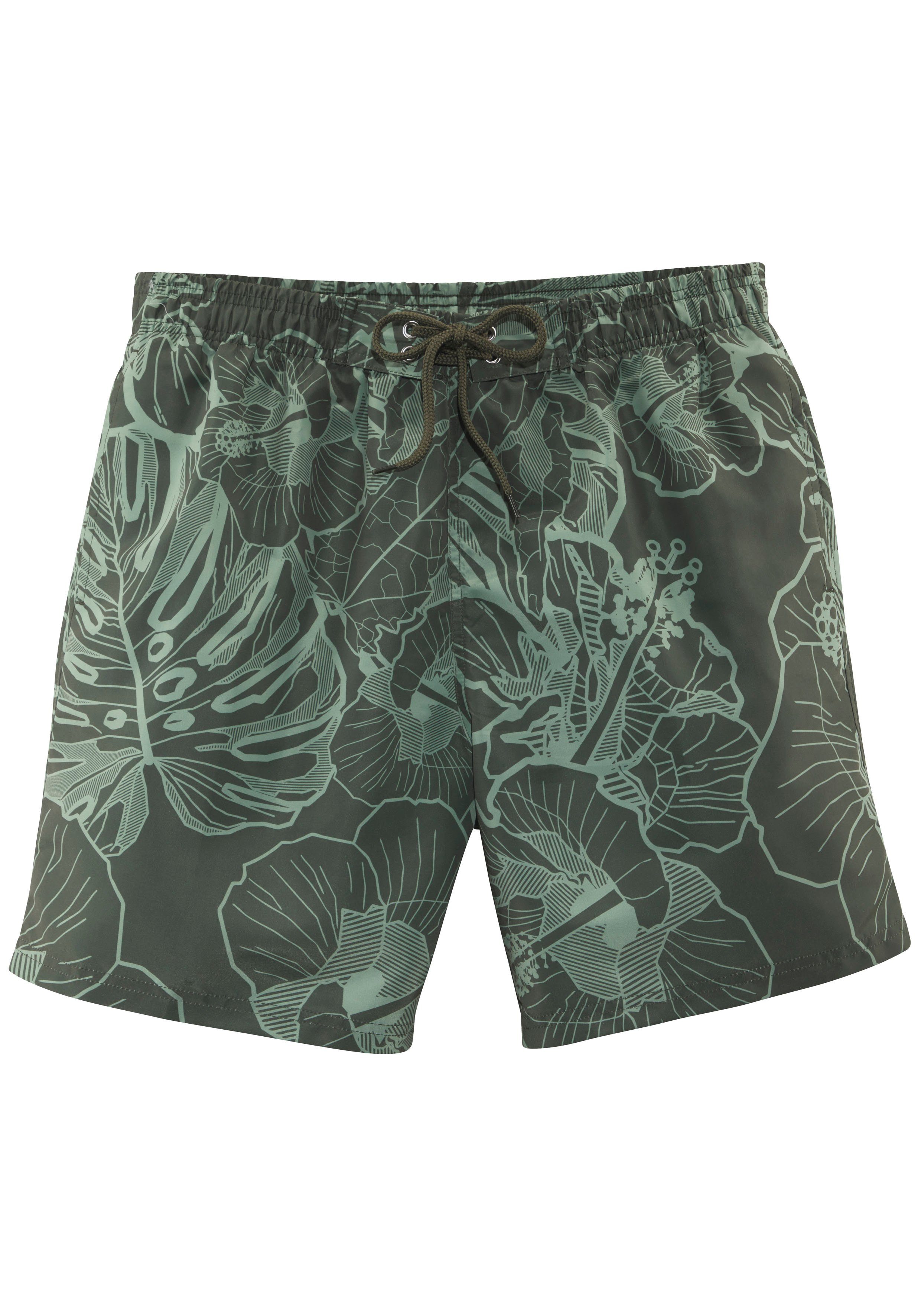 Chiemsee Zwemshort Gerald met tropisch patroon