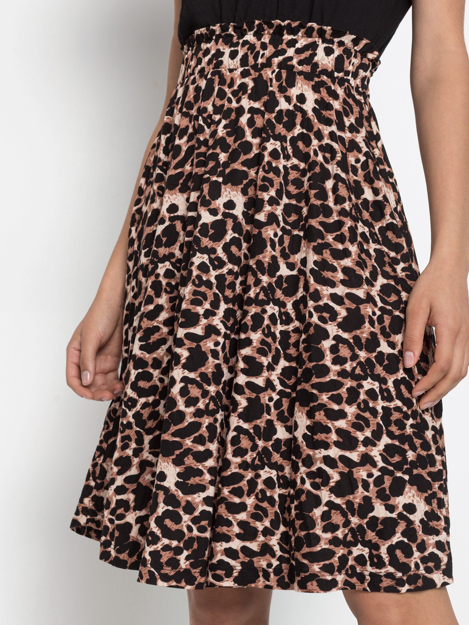 Lascana Jerseyjurk met paperbag-band