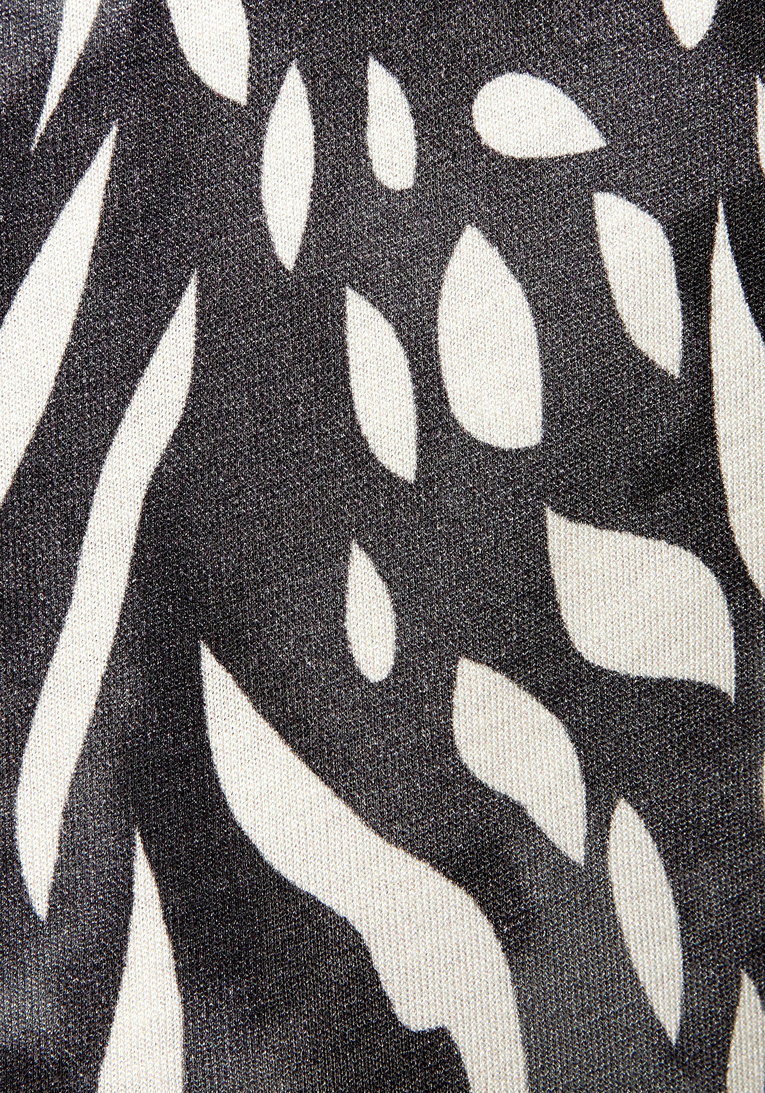 Lascana Palazzobroek van viscose-jersey, instapbroek met alloverprint en zakken