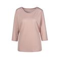 vivance shirt met 3-4-mouwen in 2-kleurige jerseykwaliteit roze