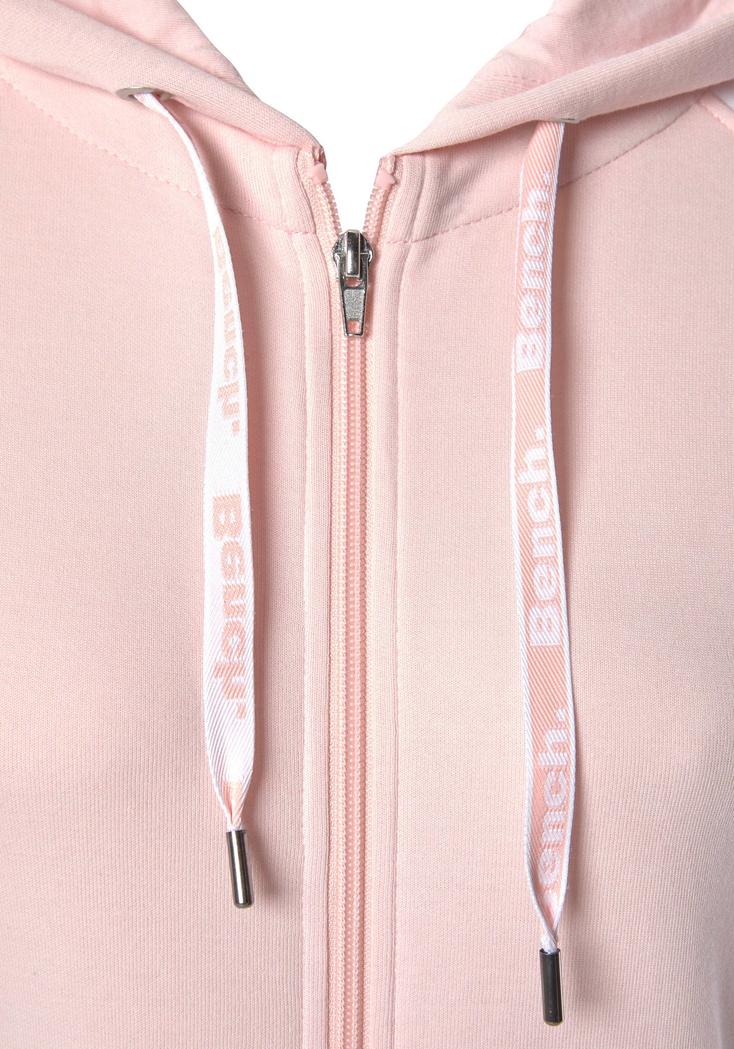 Bench. Loungewear Capuchonsweatvest met kleurafgebakende mouwen, loungepak