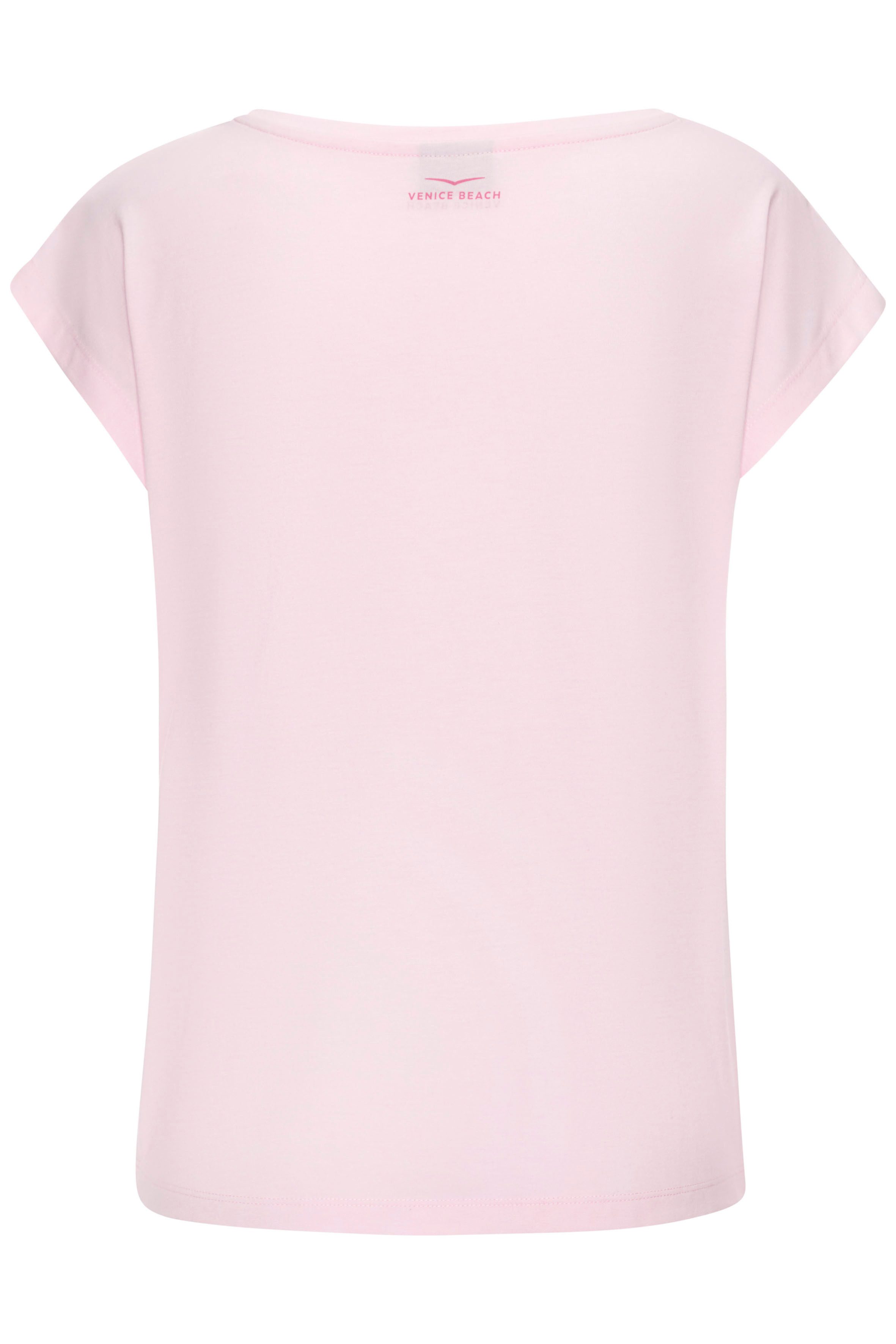 Venice Beach Shirt met korte mouwen met frontprint, t-shirt van katoenmix, basic, casual