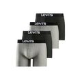 levi's boxershort zwarte logo-weefband (4 stuks) zwart