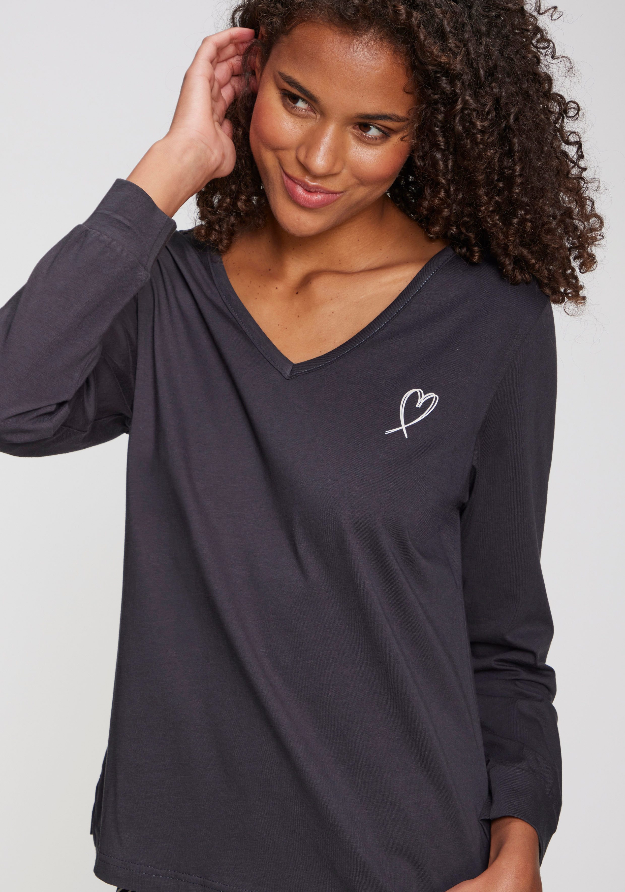 Vivance Dreams Longsleeve Met kleine hartjesprint