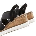 lascana sandaaltjes met sleehak en elastische riem zwart