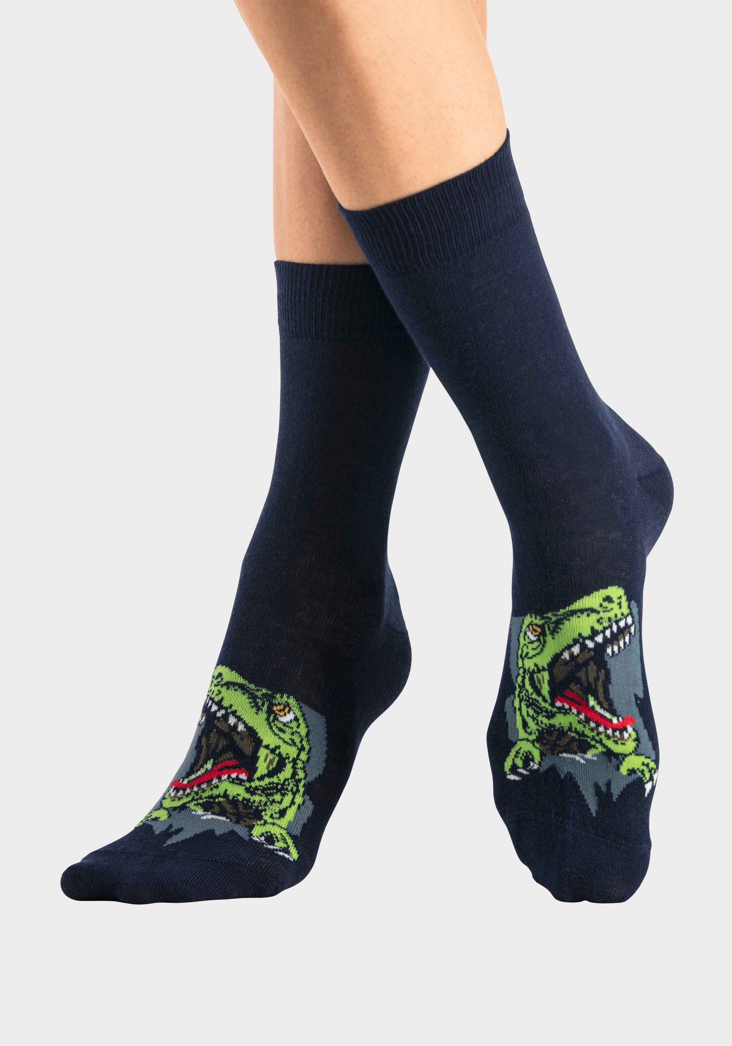 H.I.S Sokken met dinosaurusmotieven (set, 5 paar)