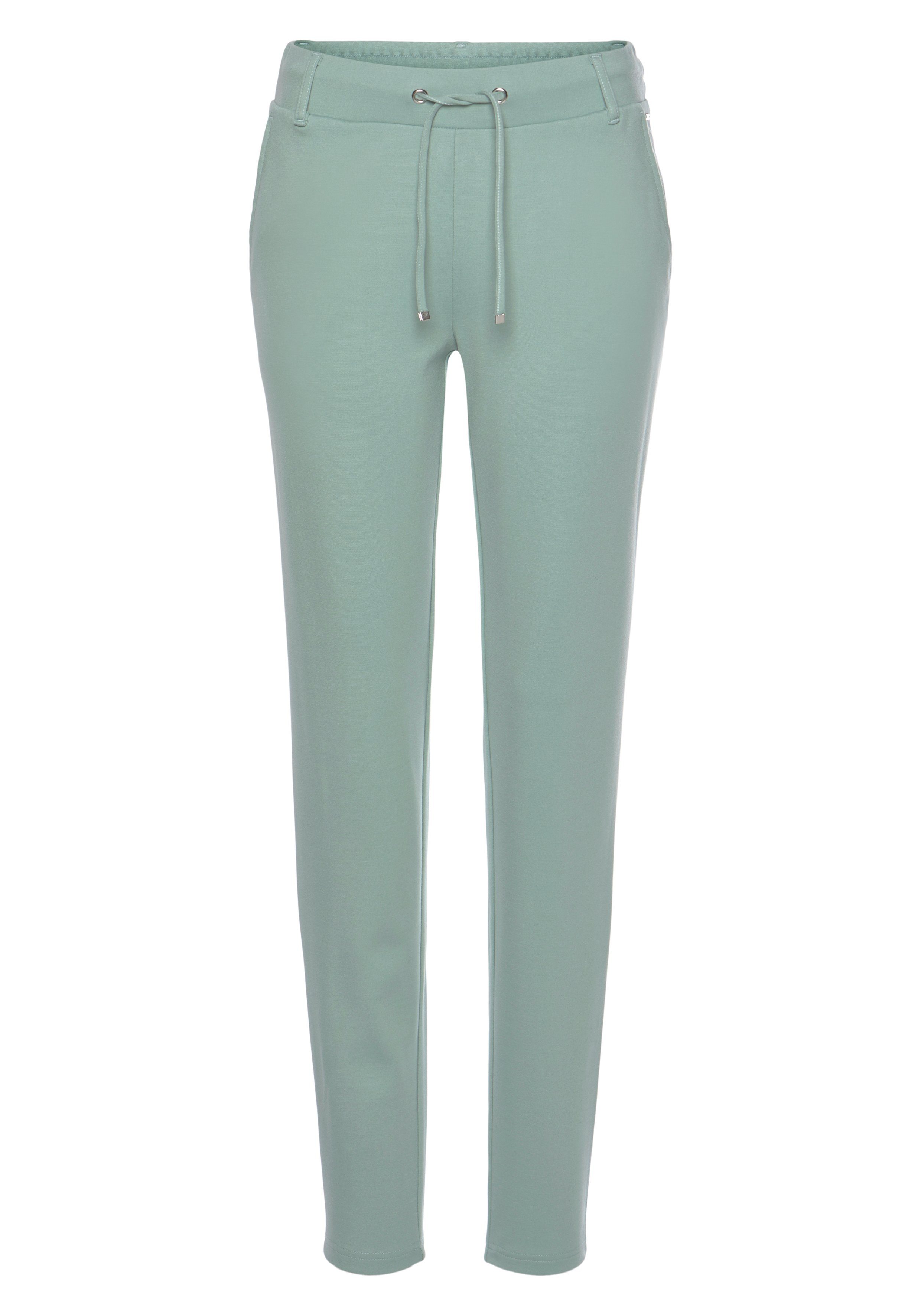 Lascana Jogpants met elastische tailleband en riemlussen, loungewear (1-delig)