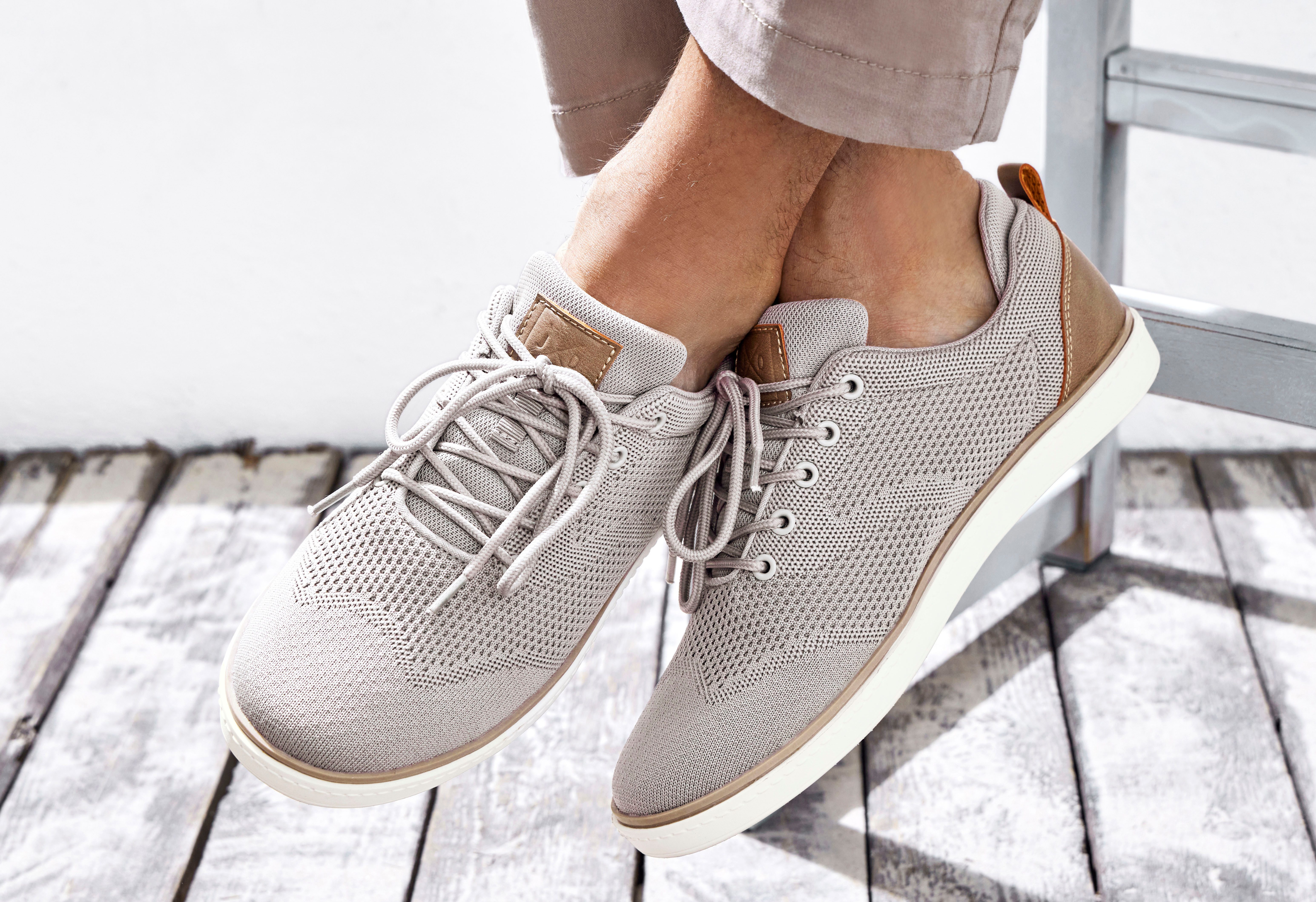 John Devin Sneakers Veterschoenen met mesh-look, vrijetijdsschoen, lage schoen unisex vegan