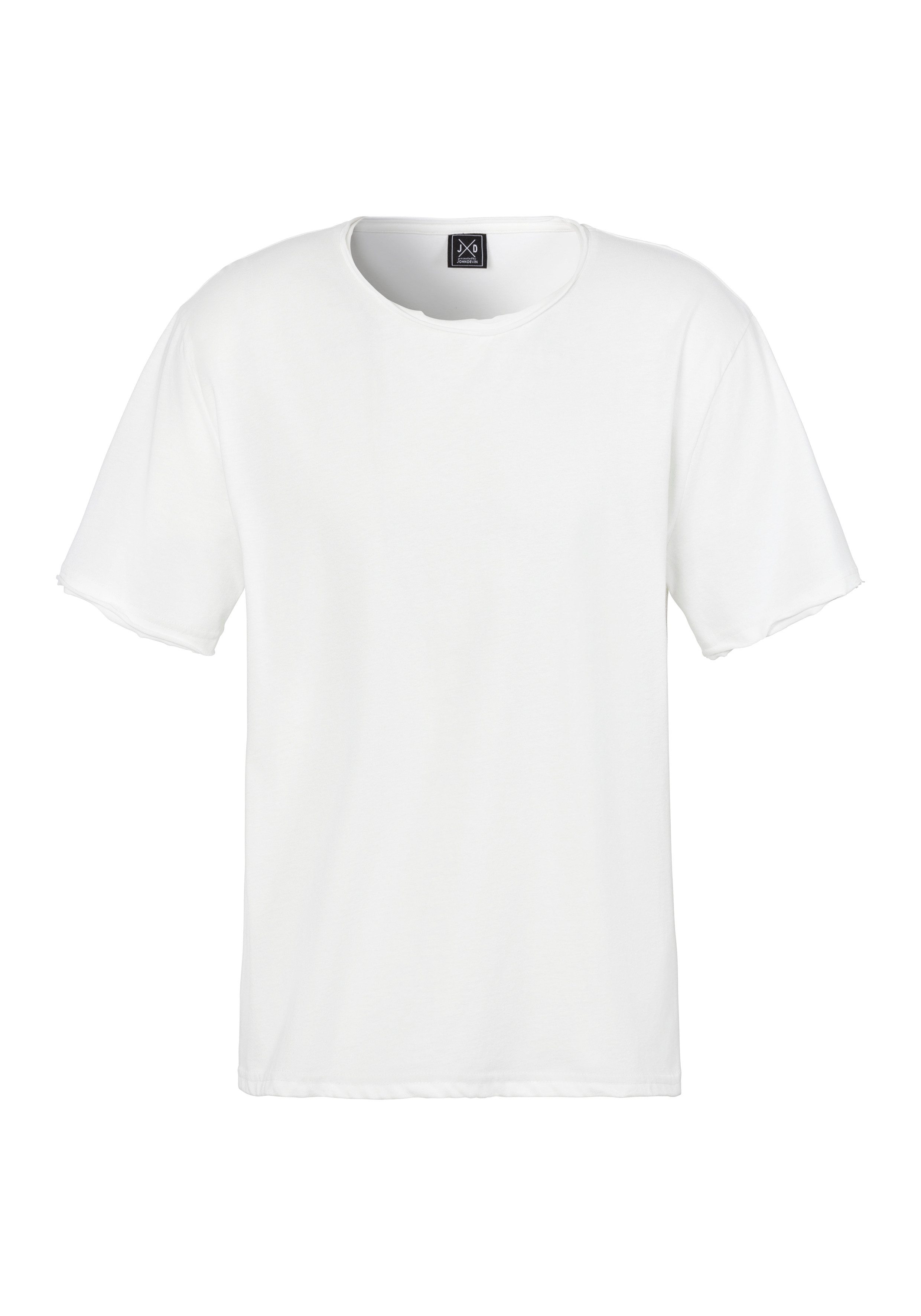 John Devin T-shirt Relaxed fit, korte mouwen, vrijetijdsshirt met ronde hals van 100% katoen (set, 2)