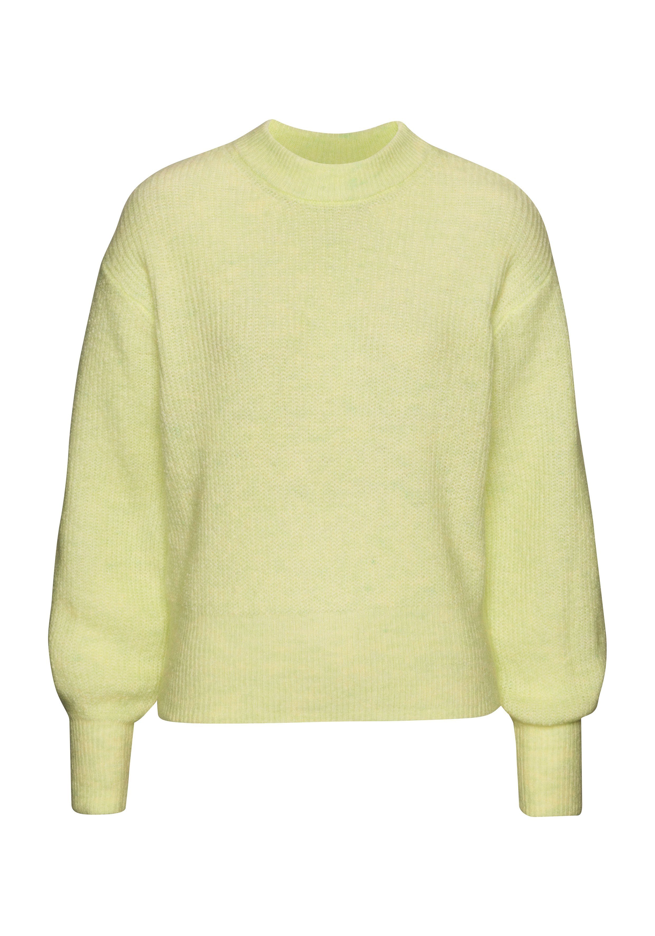 Lascana Gebreide trui in melange-look, losse damespullover, basic