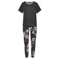 vivance dreams pyjama met bloemenprint (set van 2) paars