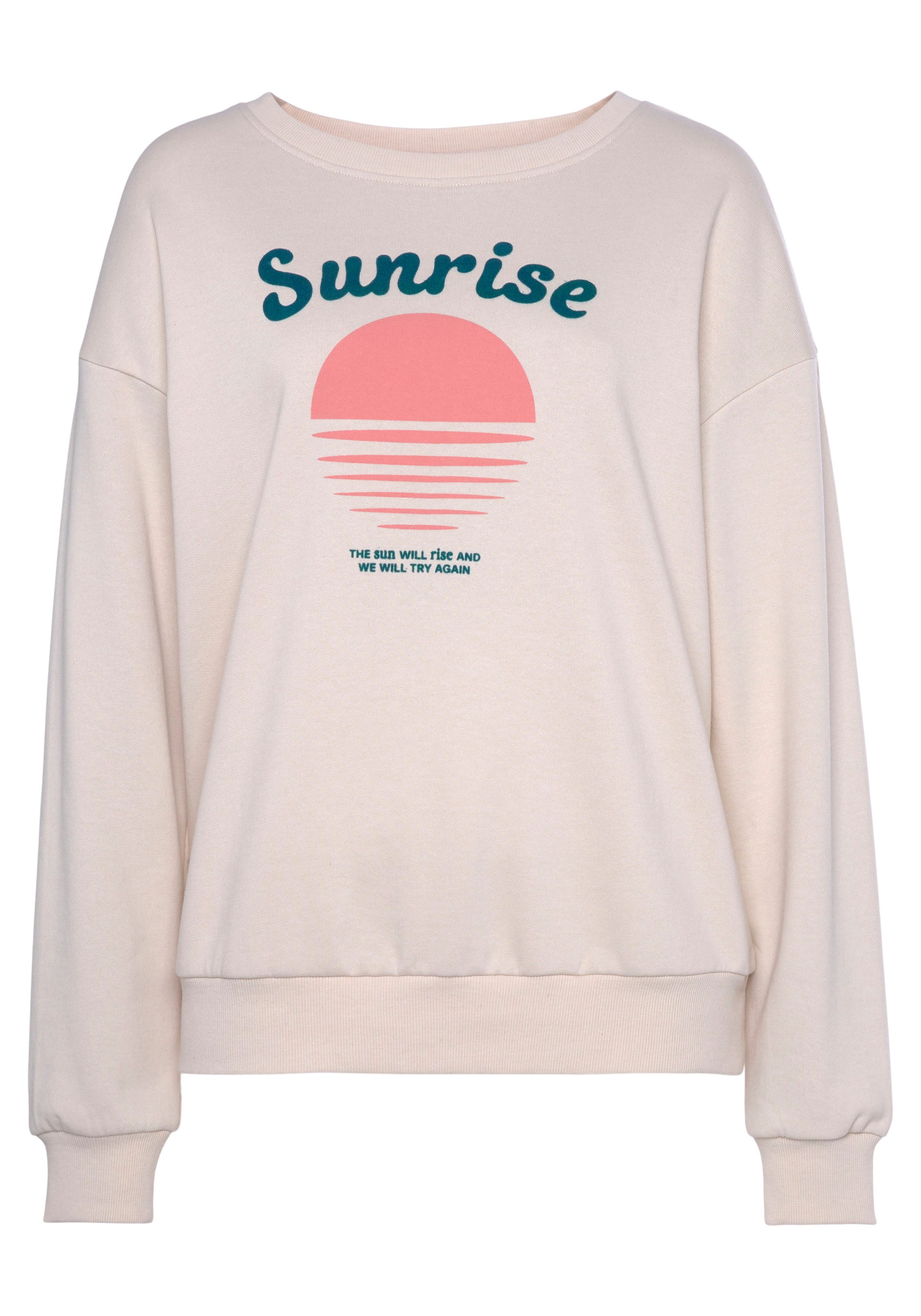 Vivance Sweater -Pullover met mooie frontprint, loungewear