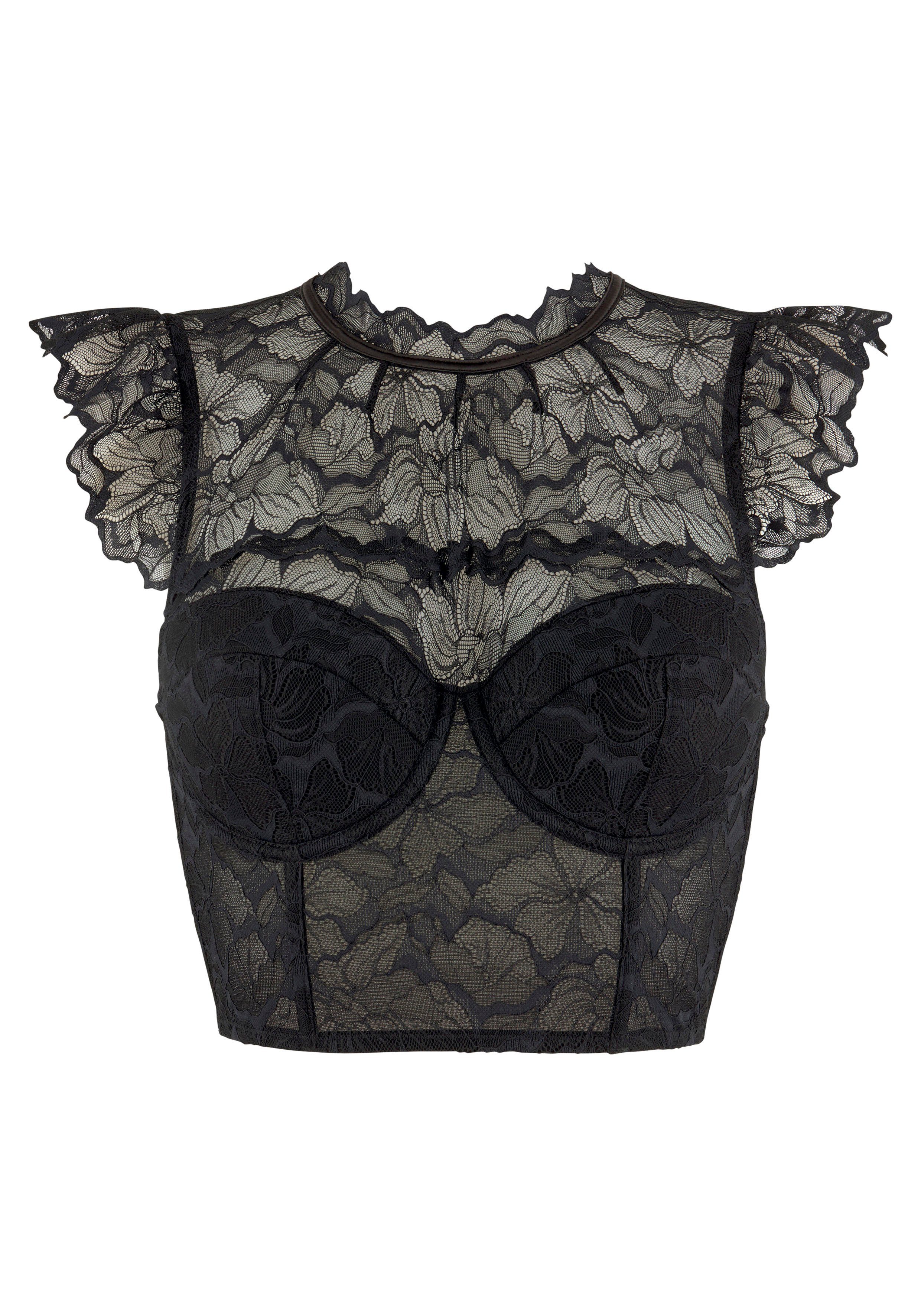Lascana Bh met steuncups met beugel van edele, subtiel transparante kant, sexy lingerie