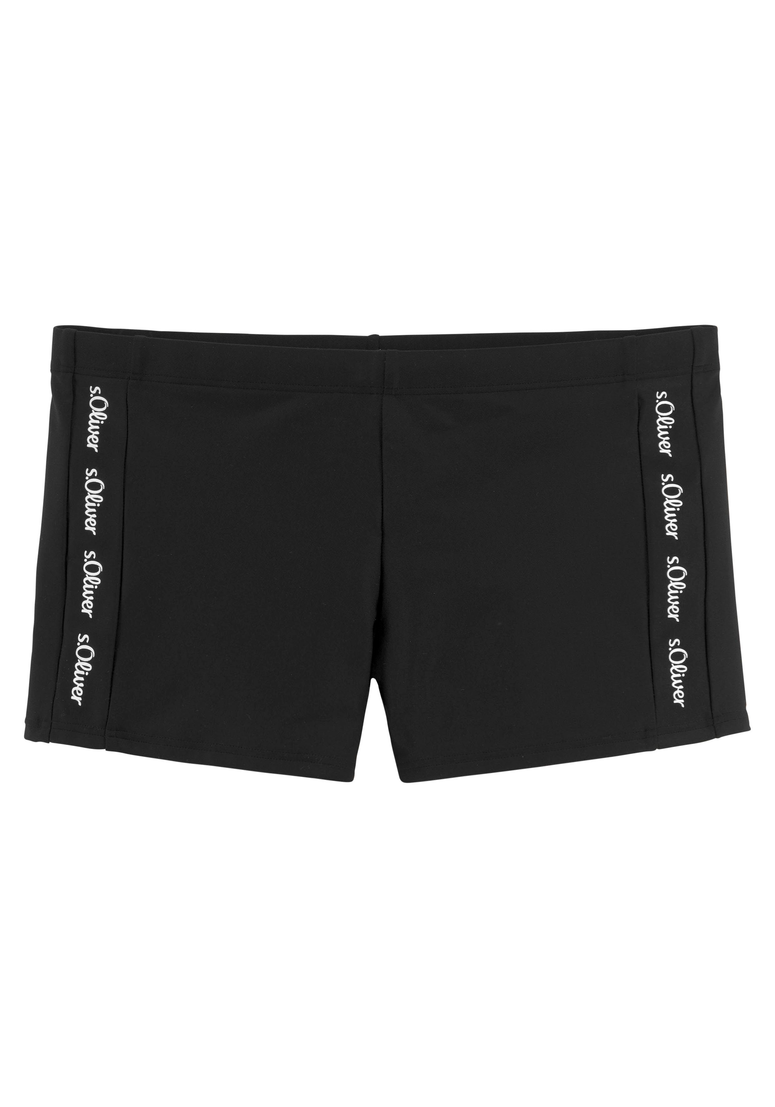 s.Oliver RED LABEL Beachwear Zwemboxer met merkopschriften