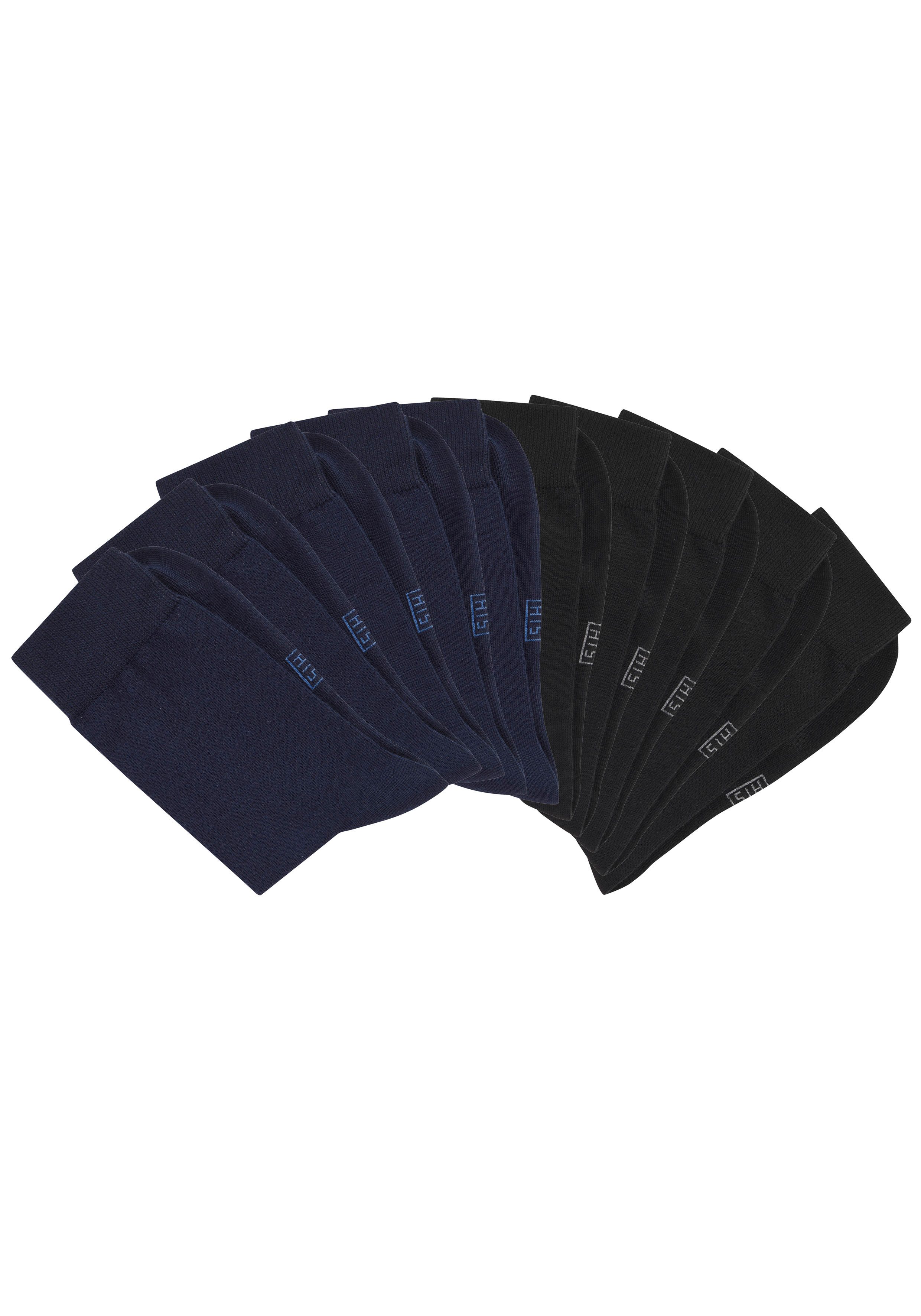 H.I.S Basic sokken twee lengtes in combipack (set, 20 paar)