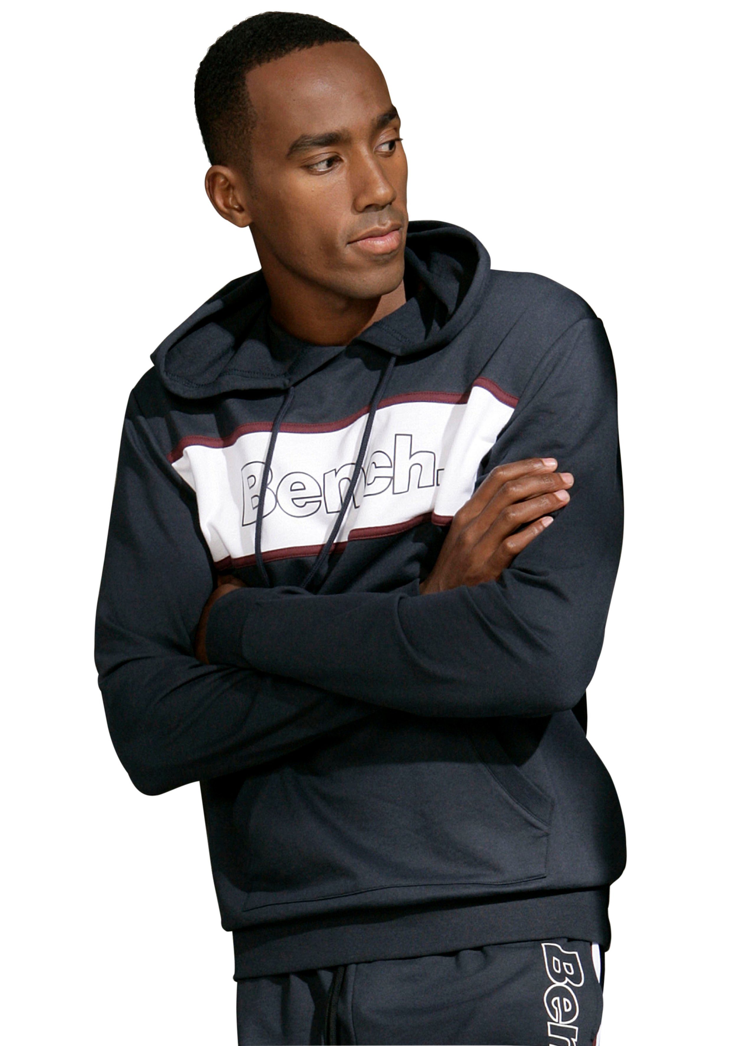Bench. Loungewear Hoodie Langarm, sweatshirt met ronde hals en capuchon, katoenmix
