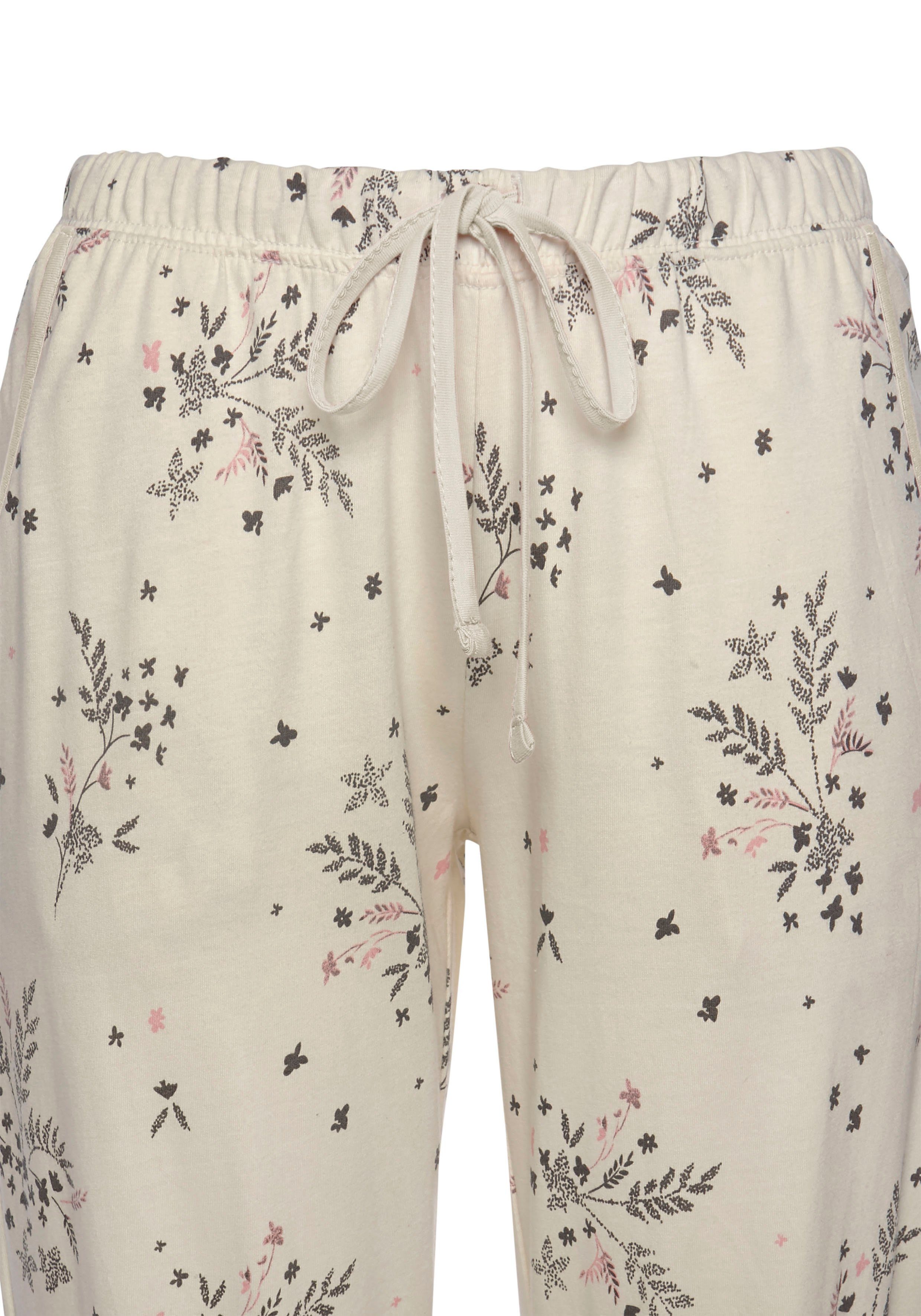 Vivance Dreams Pyjama met fijne bloementakken (4-delig, Set van 2)