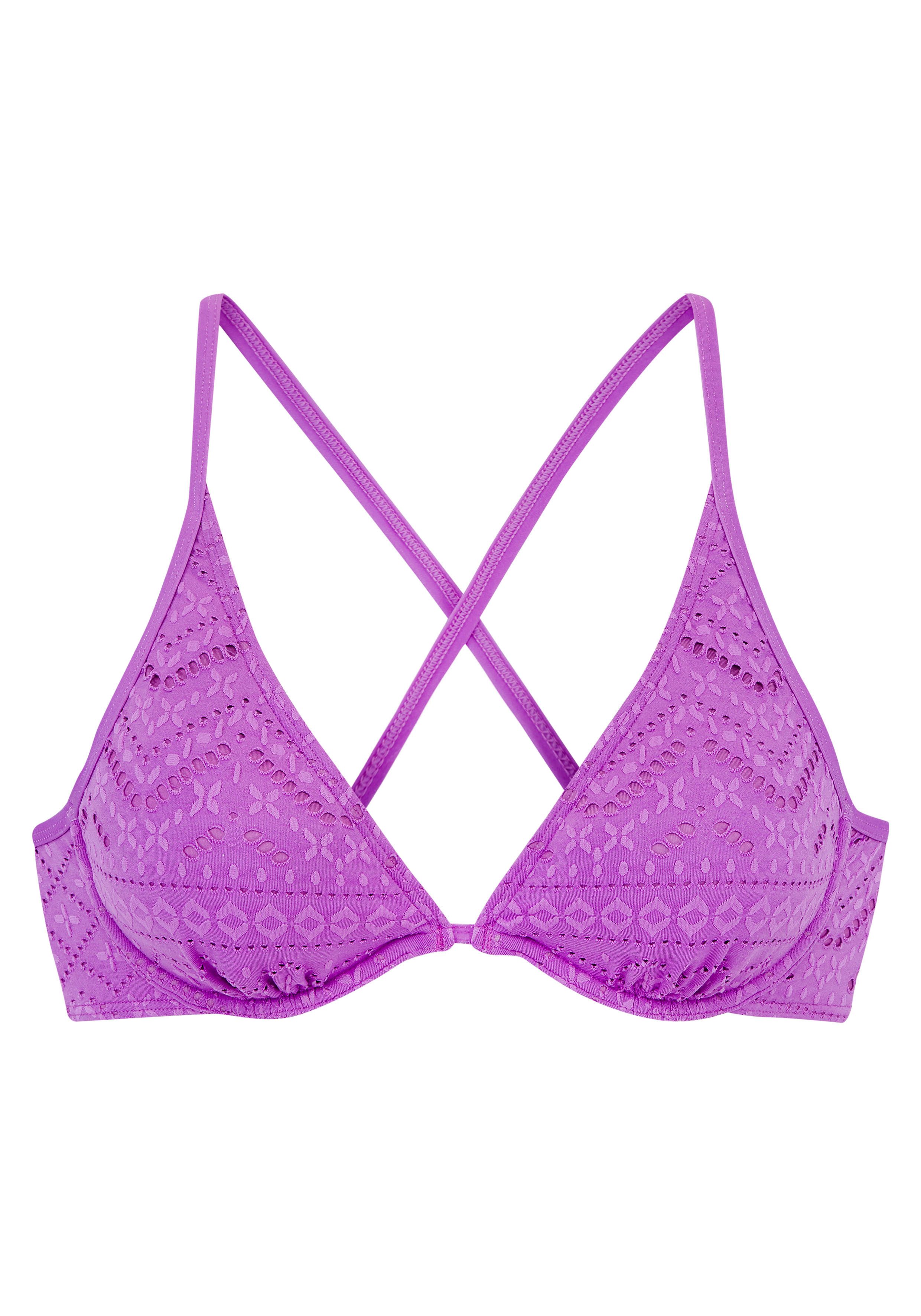 Lascana Beugelbikinitop Omara met broderie anglaise