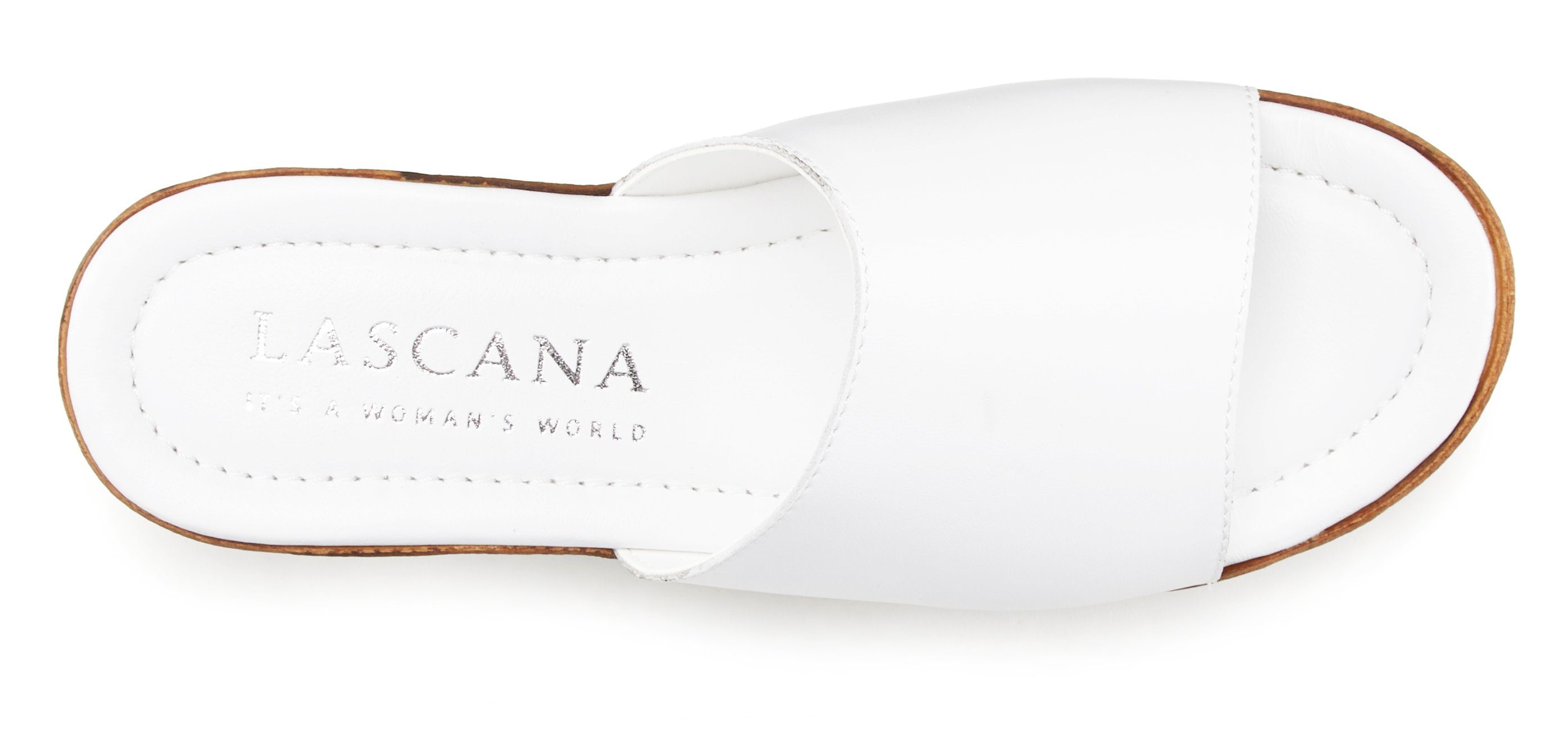 Lascana Slippers Zomerschuh, Mule, sandaal, open schoen van leer met sleehak