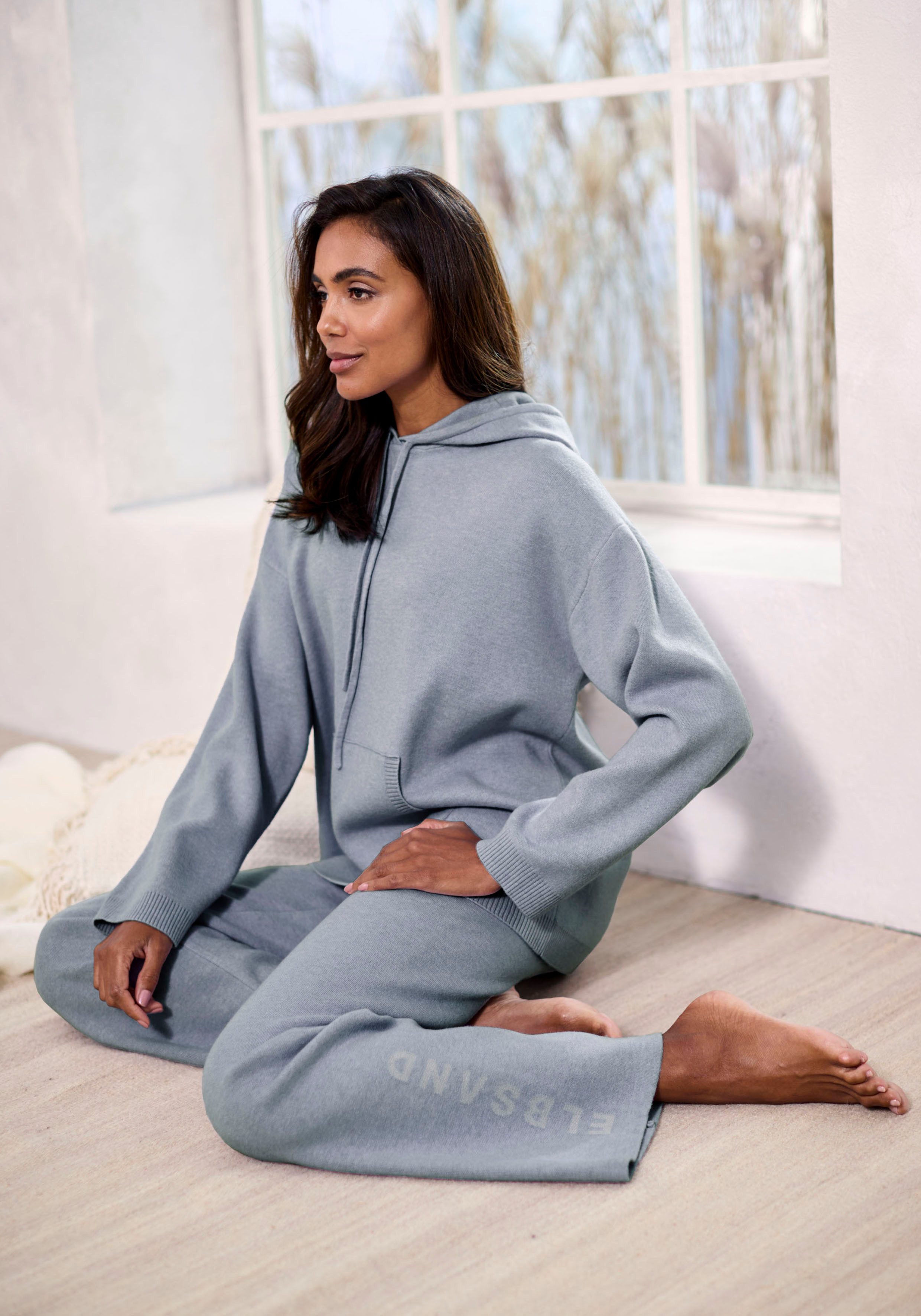 Elbsand Hoodie van hoogwaardige brei