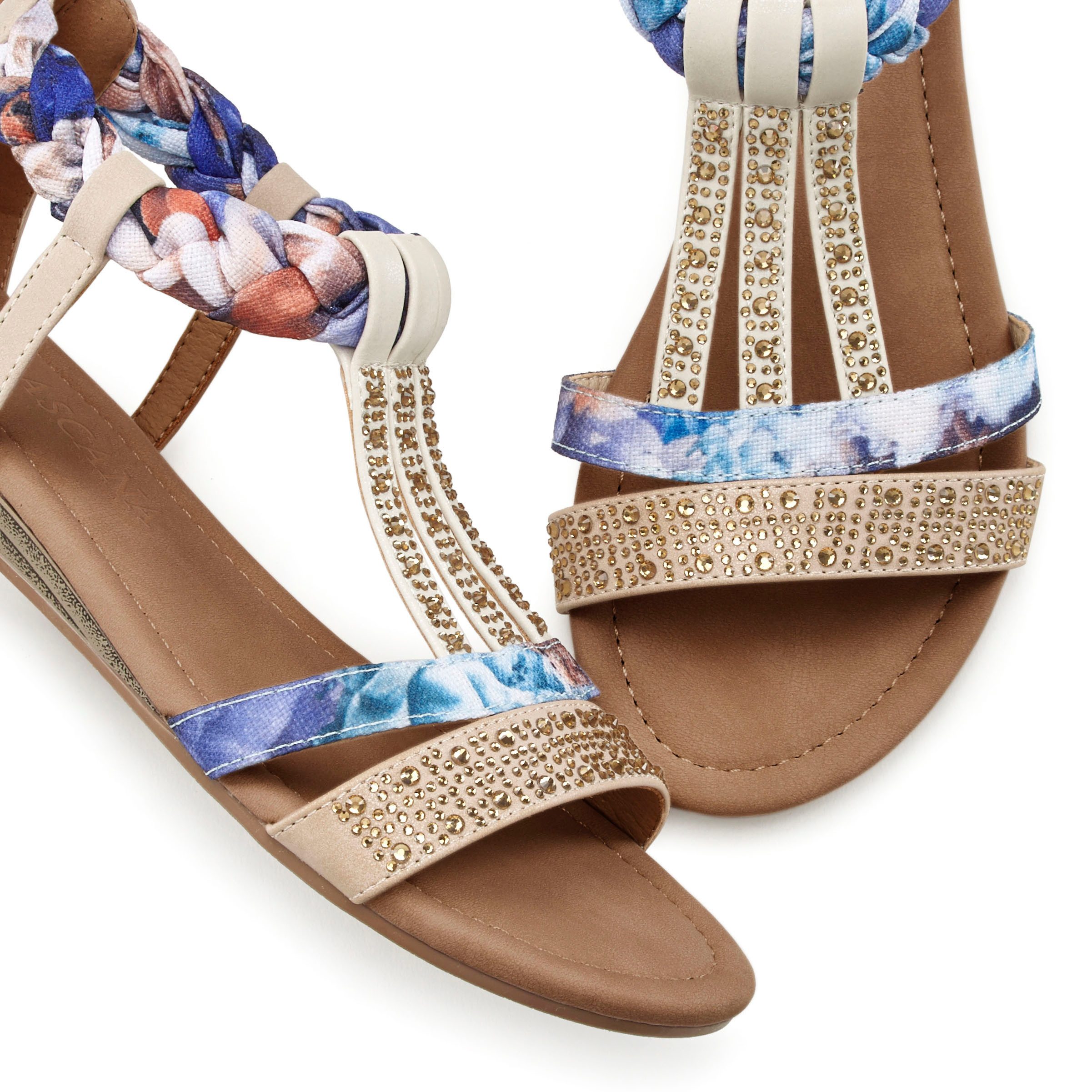 Lascana Sandalen Zomerschoen Sandalette, zomerschoen met versiering en kleine sleehak VEGAN