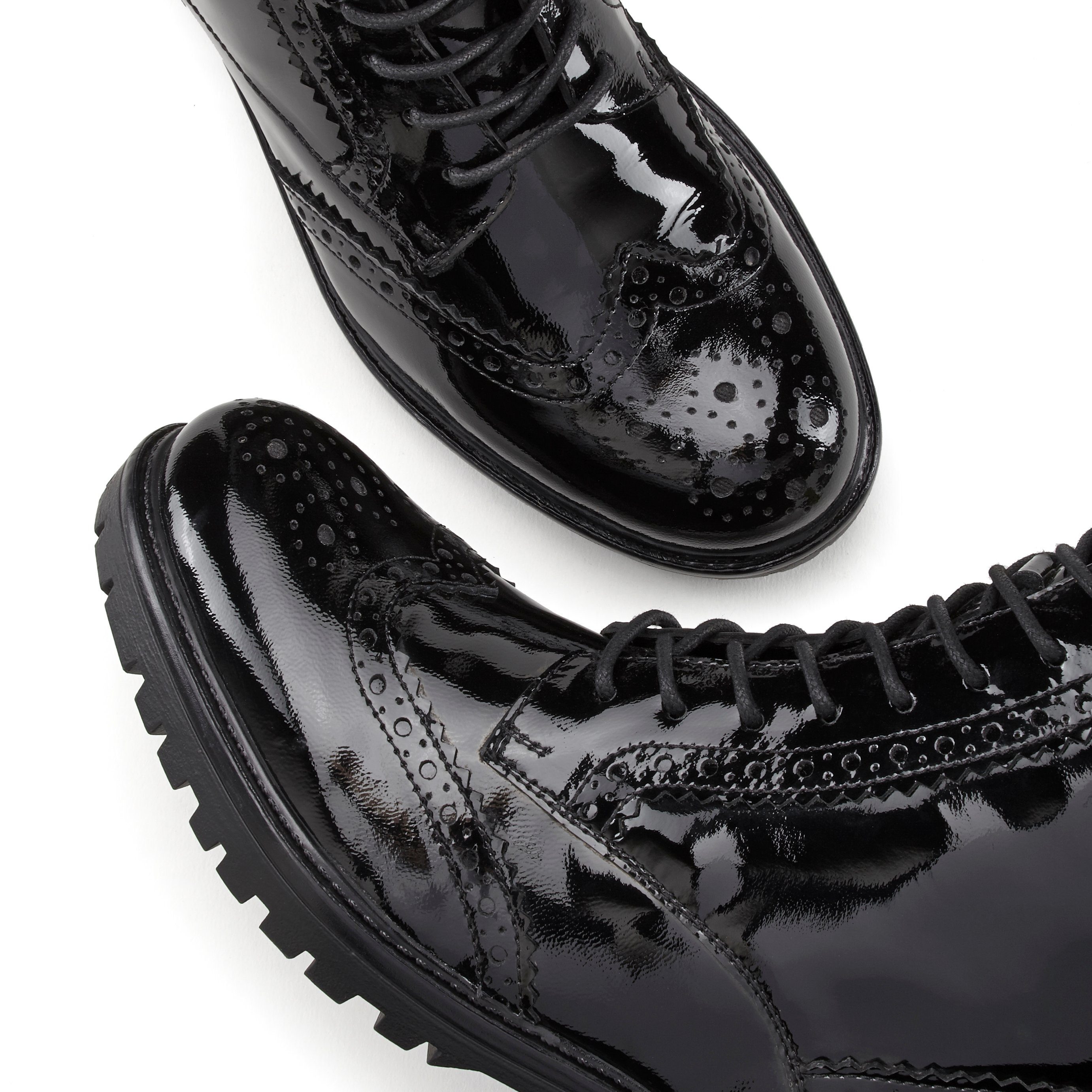 Lascana Veterschoenen Veterschoen, enkellaarsjes, leer, veters en rits