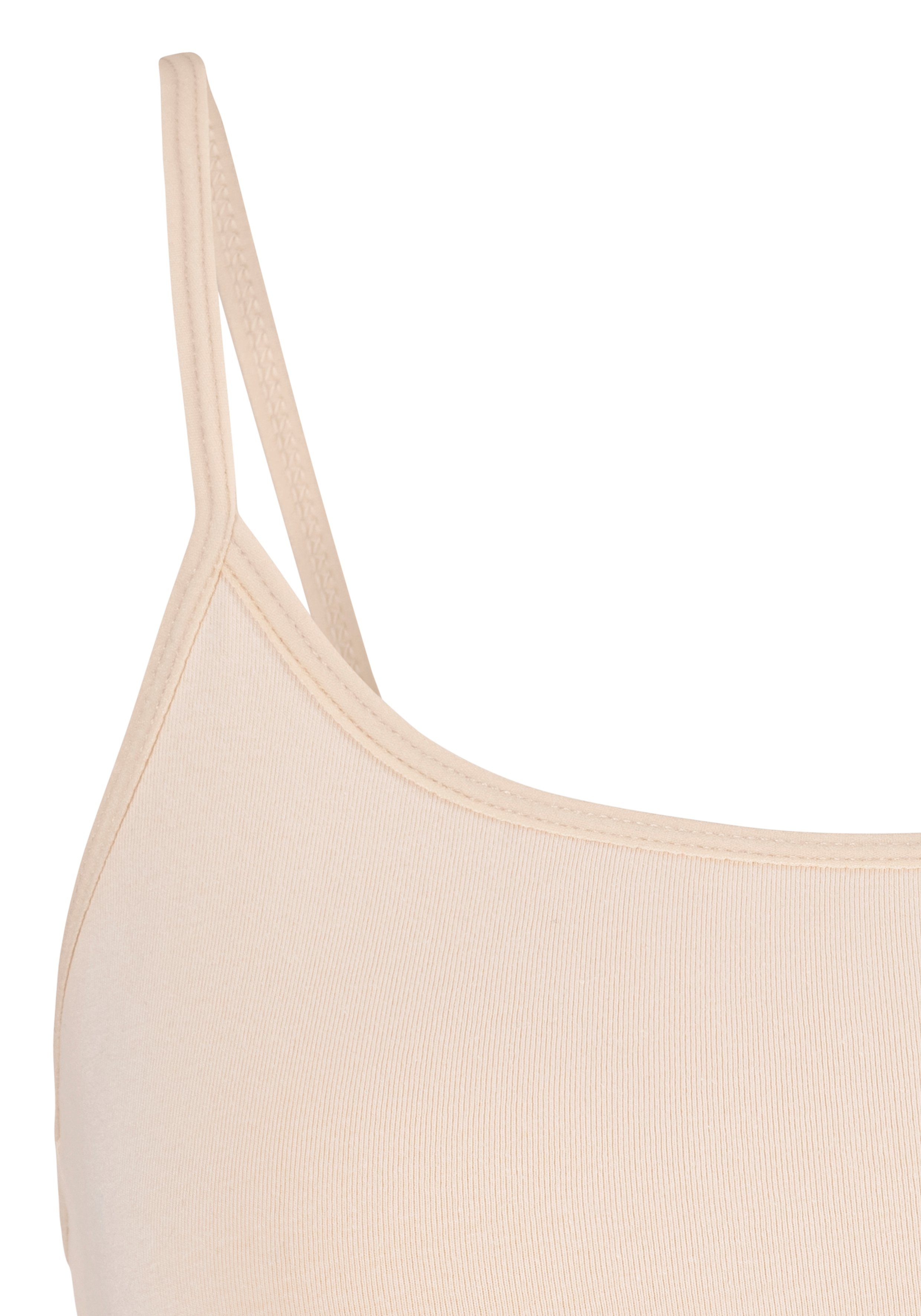 Lascana Bustier van elastisch katoen (2-delig, Set van 2)