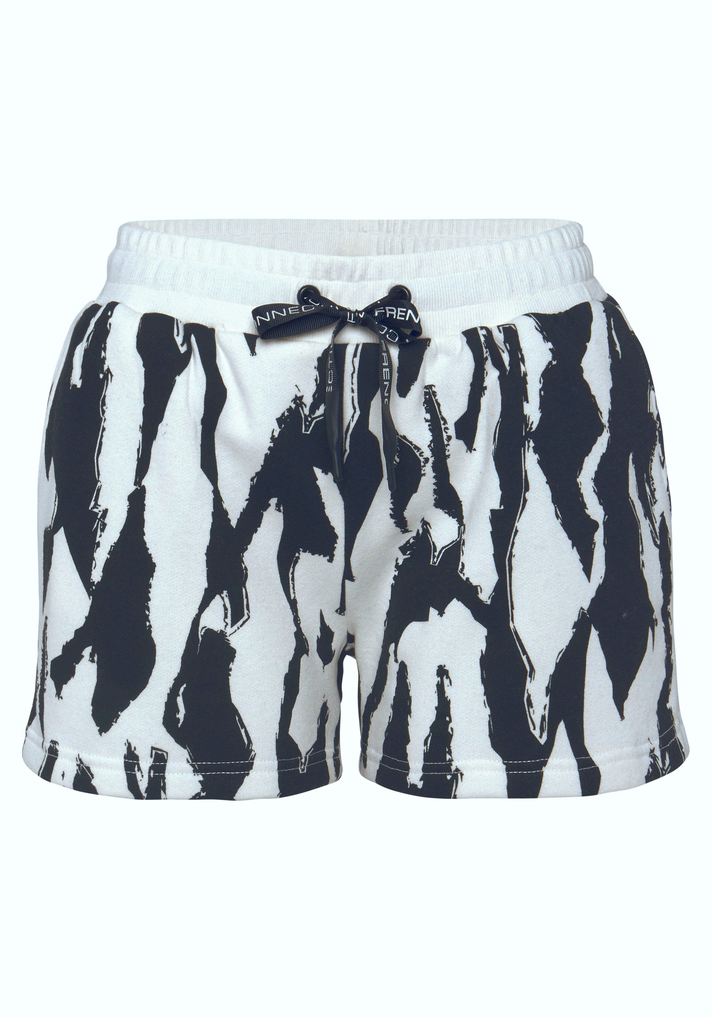 French Connection Sweatshort Korte broek met alloverprint, loungewear (1-delig)