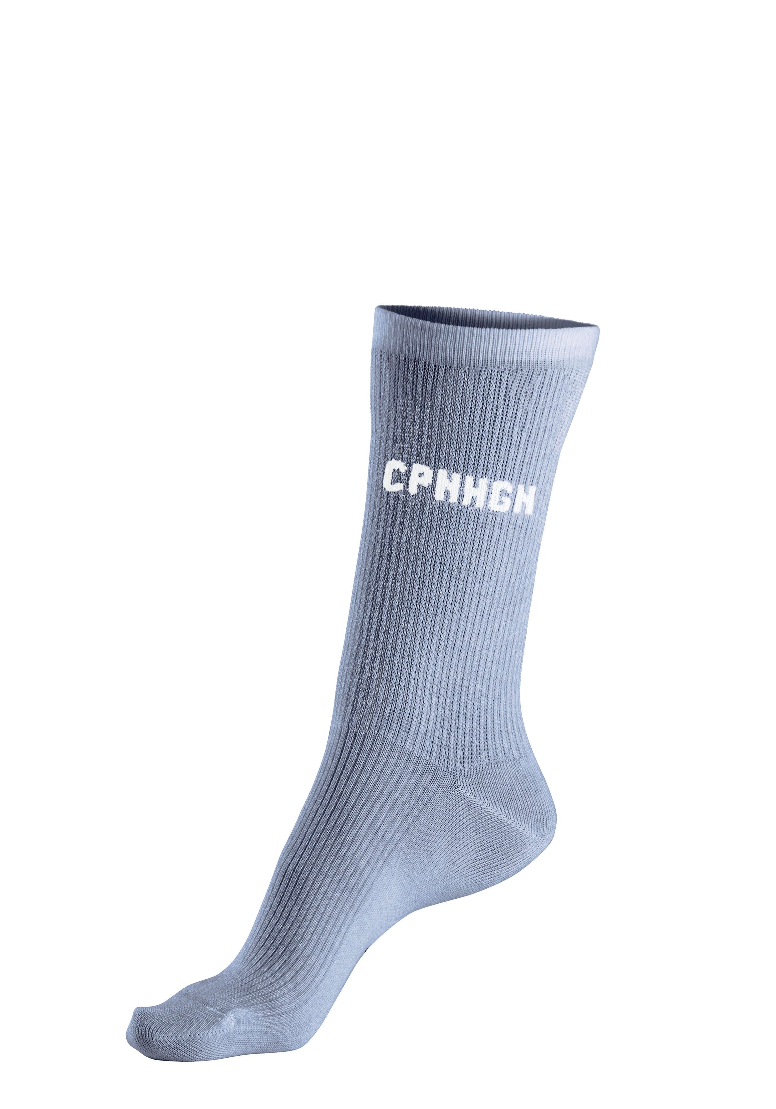 Copenhagen Studios Basic sokken met ribstructuur en borduursel (set, 3 paar)