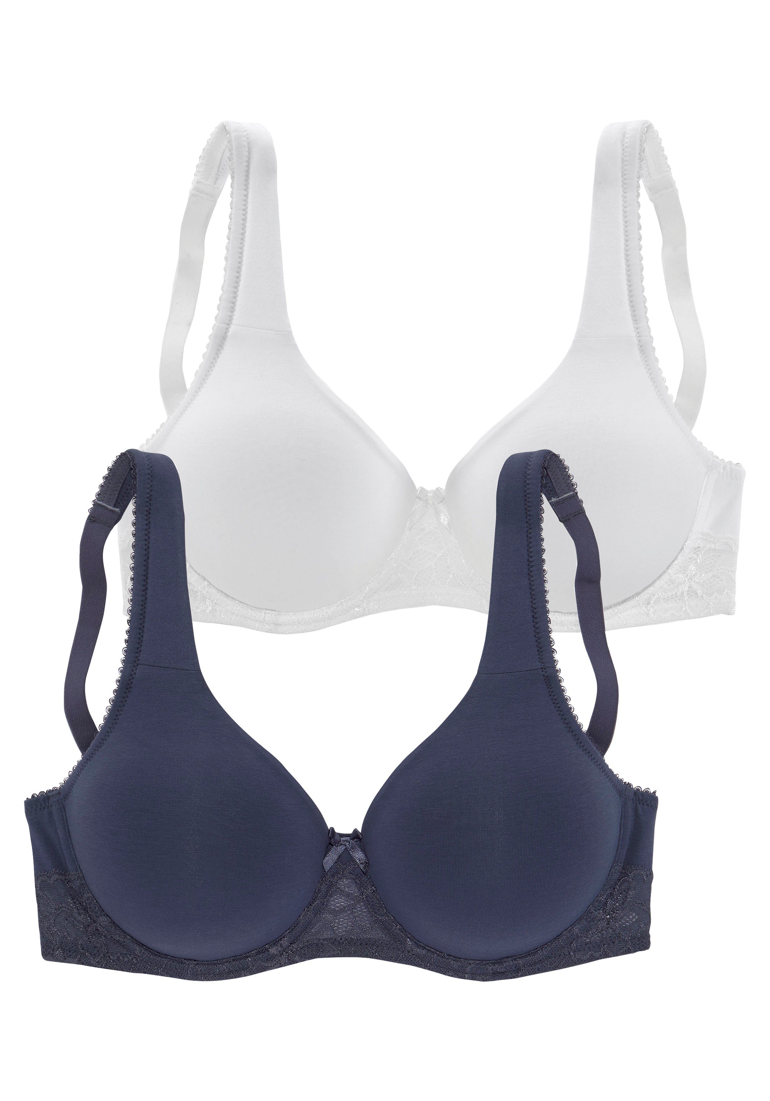 Nuance T-shirt-bh met beugel en ongevoerde cups (Set van 2)