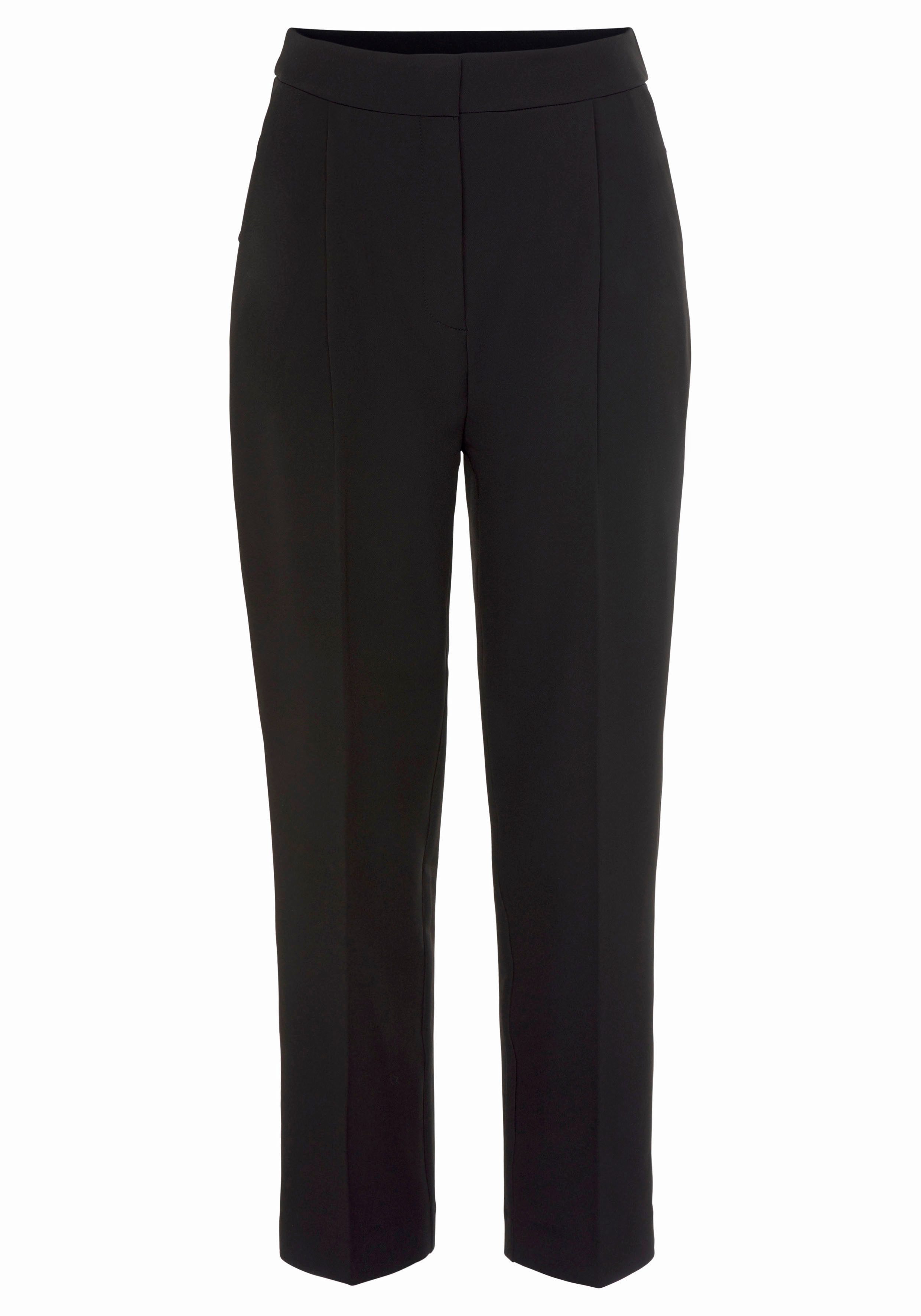 Lascana Persplooibroek in 7/8-lengte, elegante pantalon met zakken, smalle stofbroek