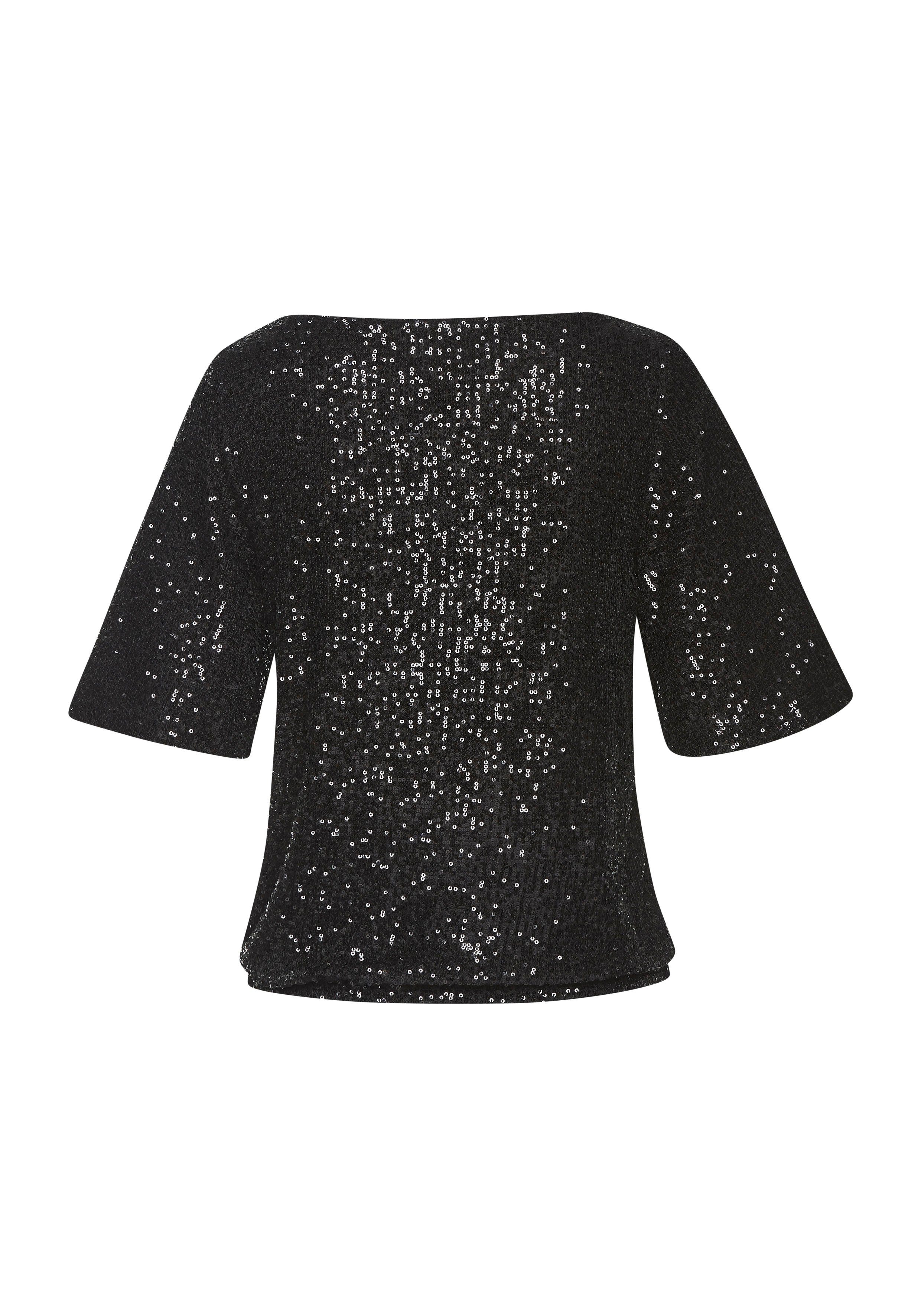 Lascana Shirt met pailletten met wijde mouwen, feestelijk glittershirt, partyshirt