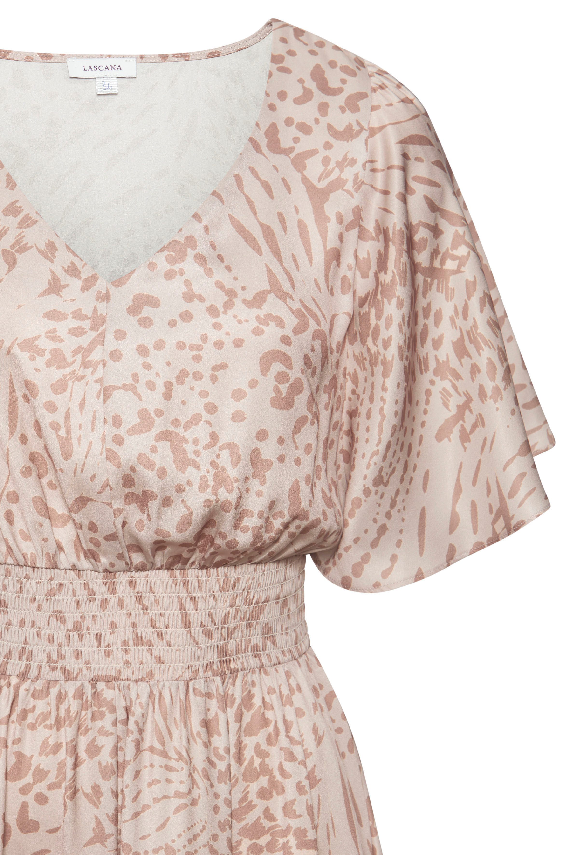 Lascana Maxi-jurk met dierenprint, luchtige zomerjurk met slits