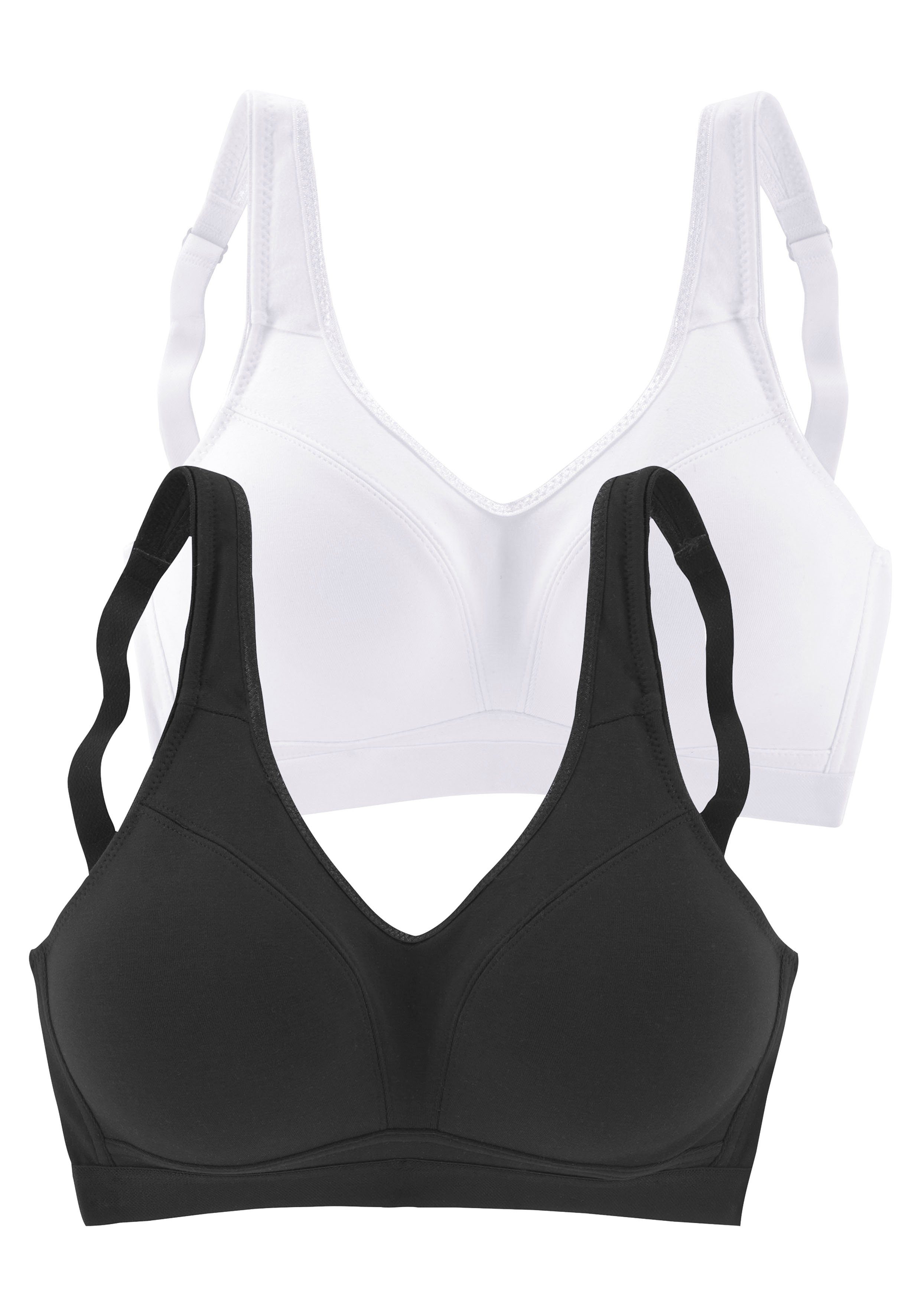 Petite fleur Soft-bh zonder beugels, in een bedekkende pasvorm (Set van 2)