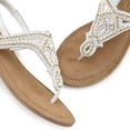 lascana teenslippers sandalen met kralen en steentjes belegd wit