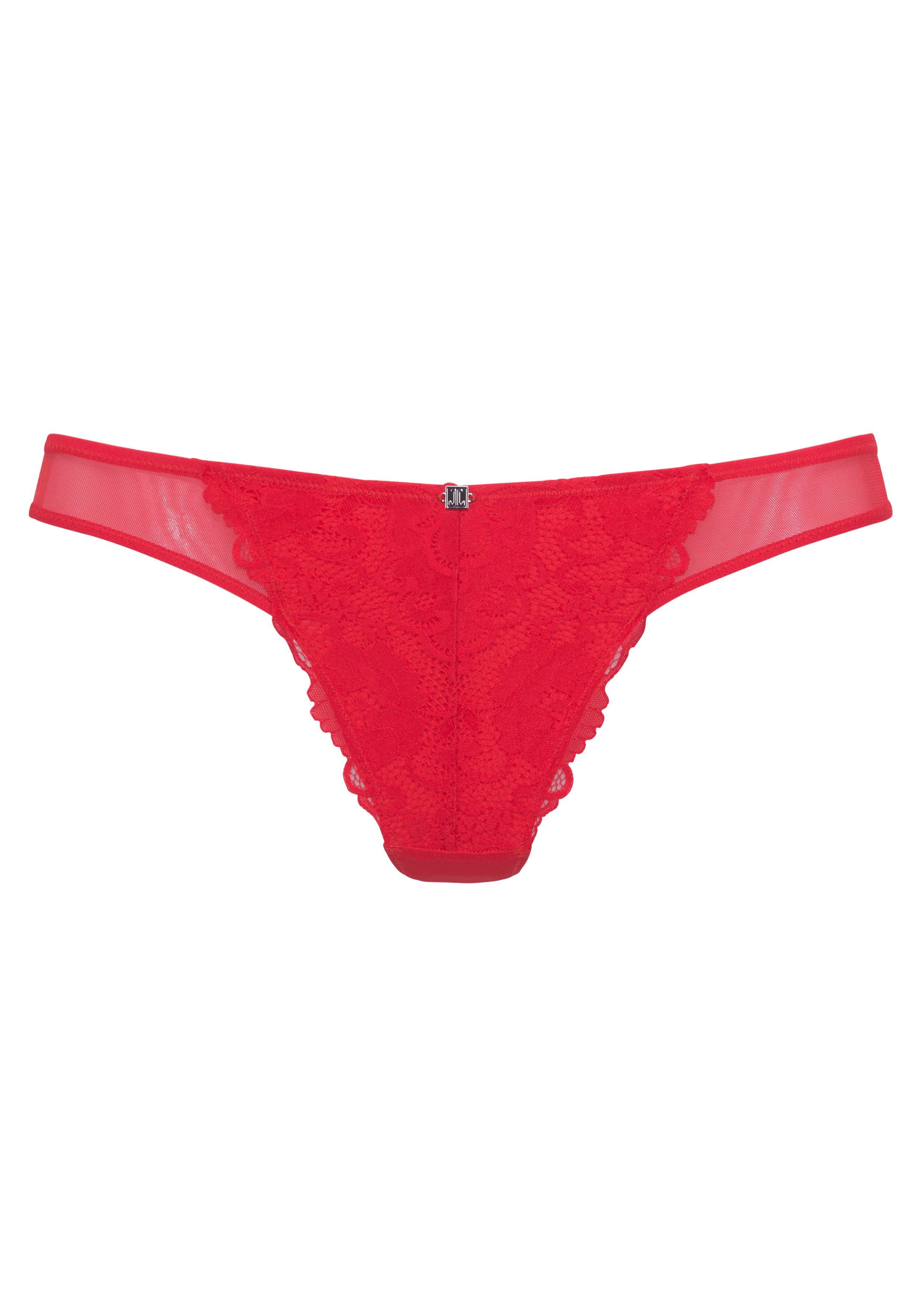 Jette Joop String met mix van fijn kant en soft-mesh