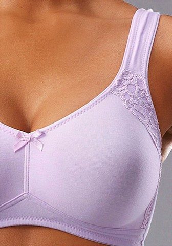 Petite fleur Soft-bh zonder beugels, van katoen (Set van 2) bh's zonder beugel maat 80 D multicolor