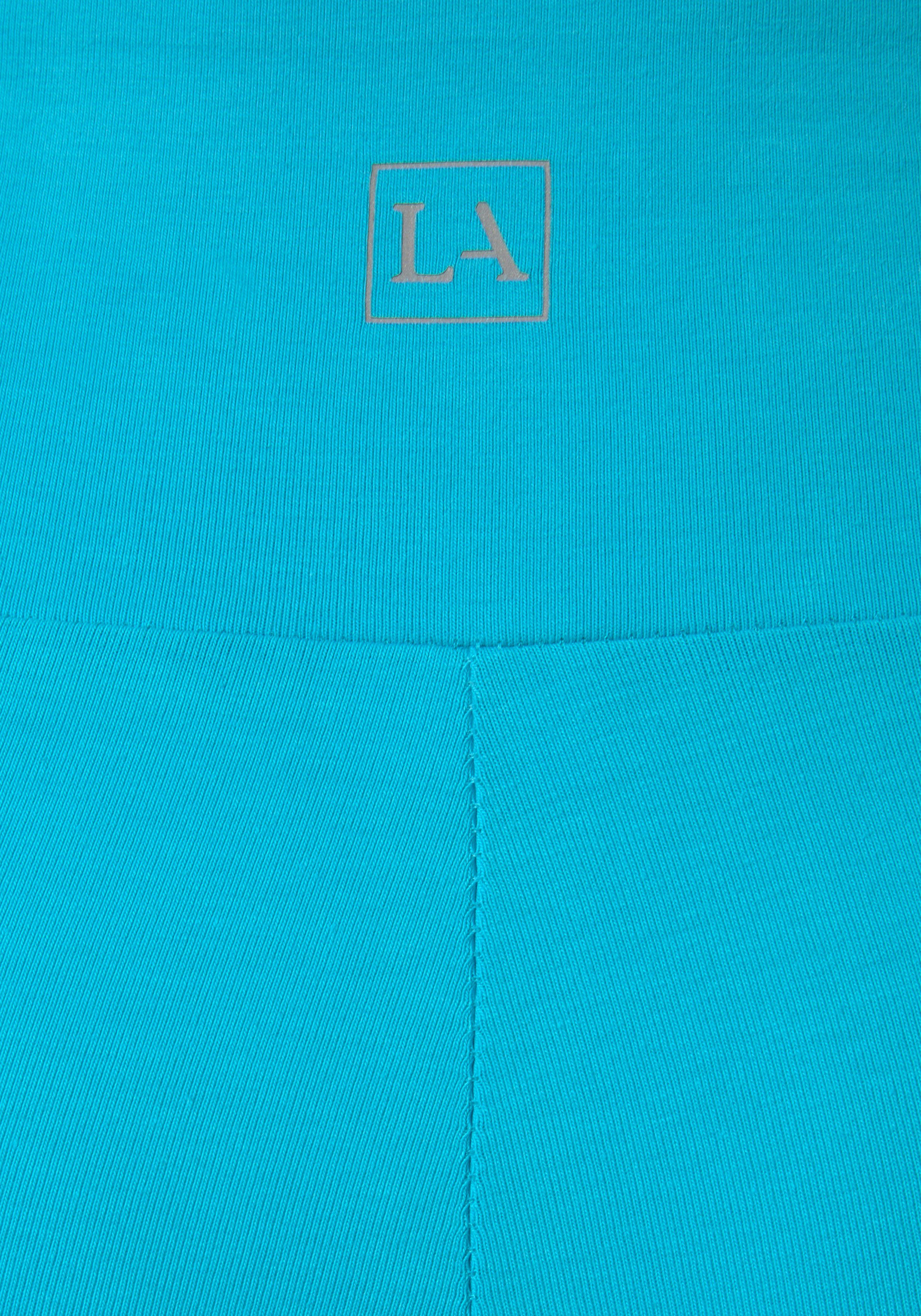 Lascana Short met brede boord en logoprint, loungewear